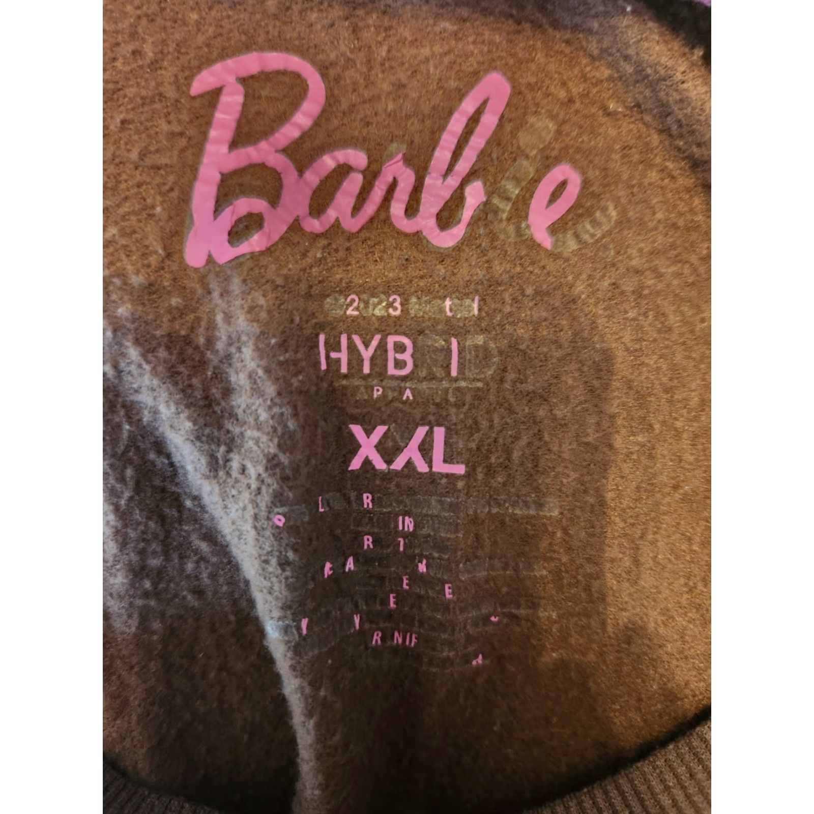 Vintage Barbie Sweatshirt Women's Squares Cozy Graphic Pullover Crew Neck Plus Size 2X Brown, Activewear, Graphic Print, Barbie Movie Theme Size XXL / US 16-18 / IT 52-54 - 2 Thumbnail