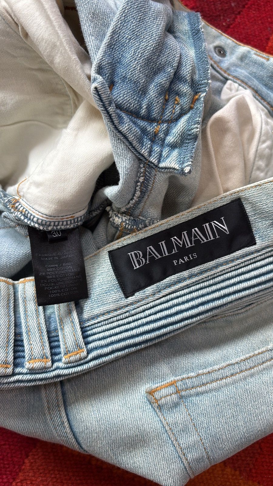 Balmain Balmain Biker Jean 30 Size US 30 / EU 46 - 4 Thumbnail