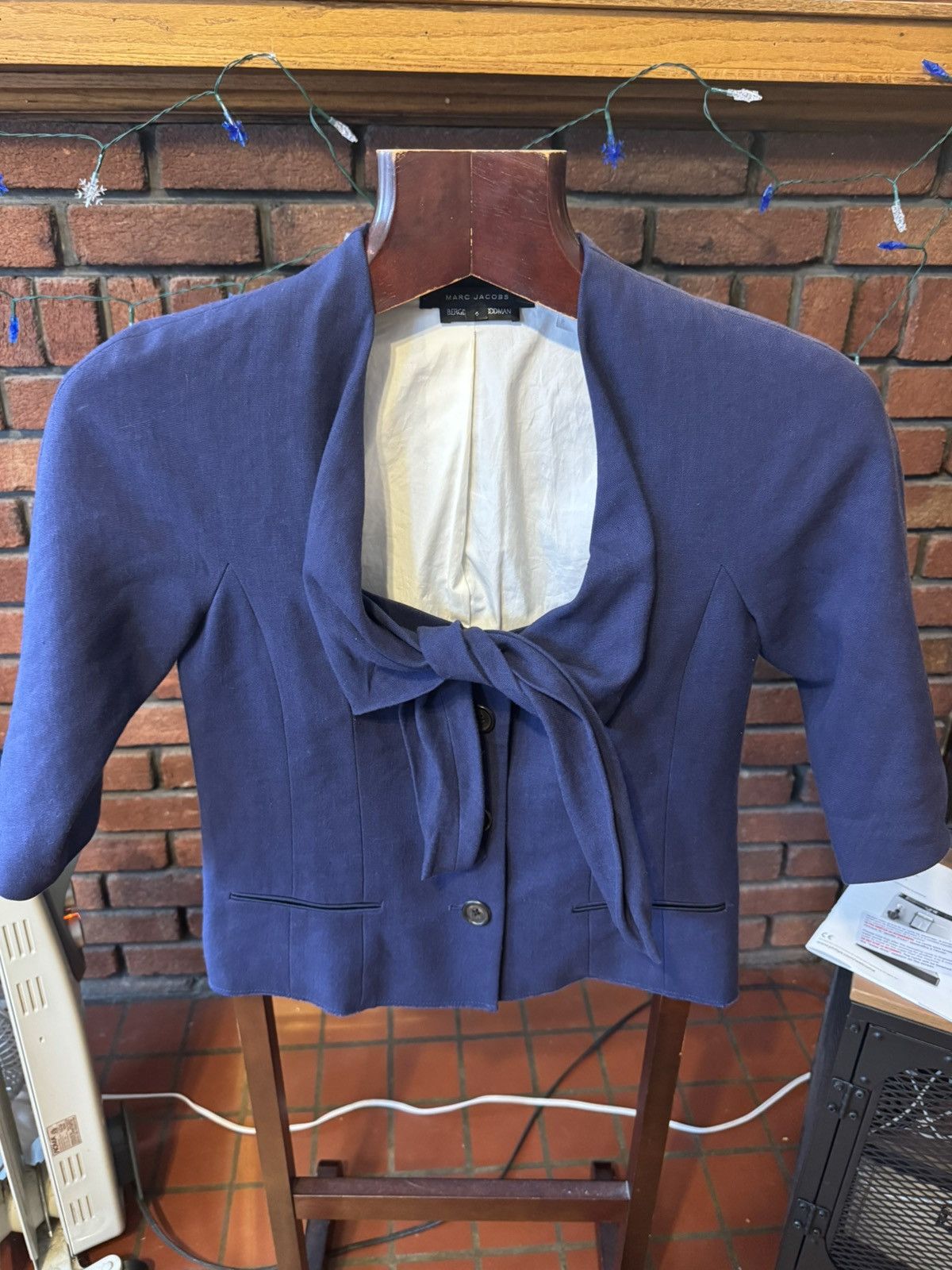 Marc Jacobs Marc Jacobs linen cropped blazer size 4 Size S / US 4 / IT 40 - 2 Thumbnail