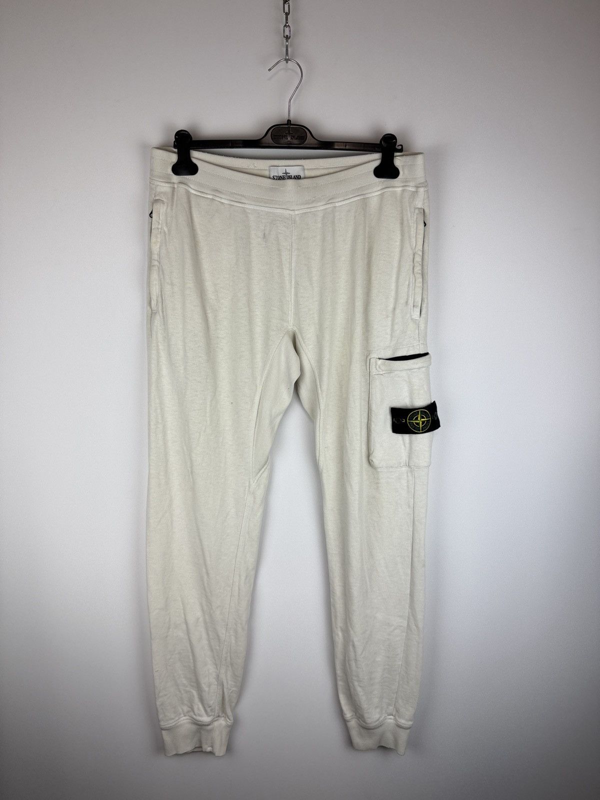 Stone Island White Stone Island sweatpants Size US 33 - 1 Thumbnail
