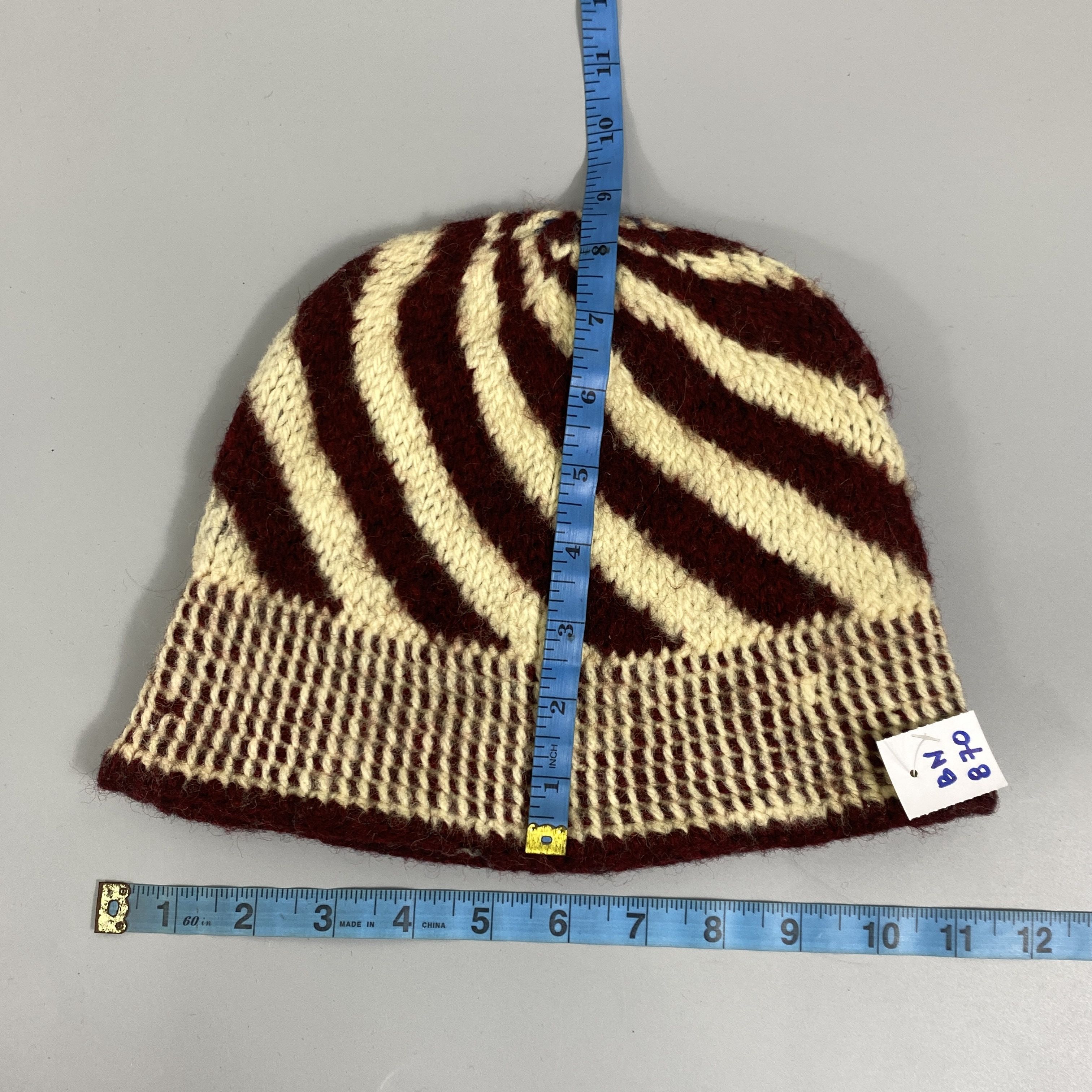 Japanese Brand Knitted Stripe Beanie Hats -BN870 Size ONE SIZE - 4 Thumbnail