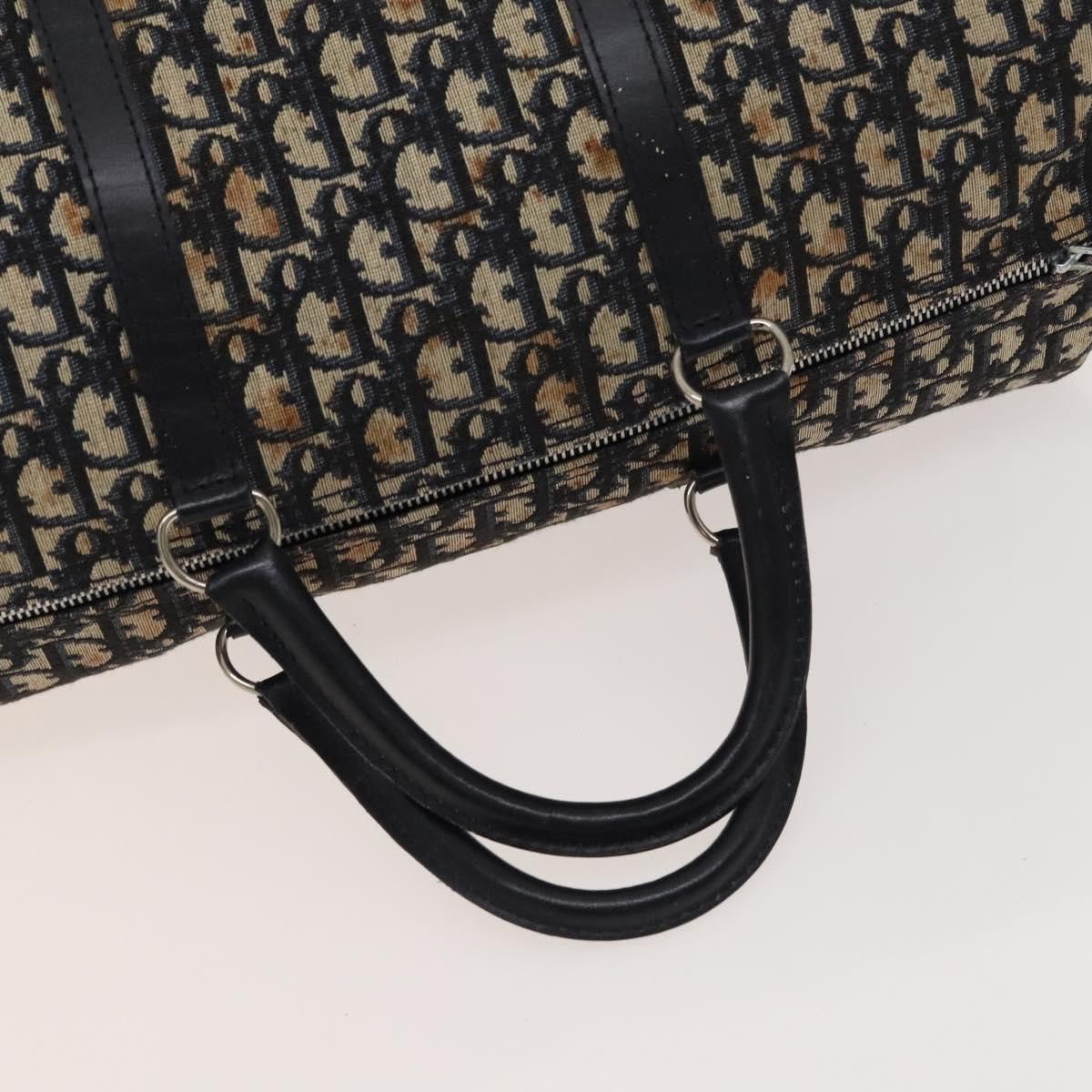 Dior DIOR Trotter Canvas Mini Boston Bag Navy Silver Size ONE SIZE - 7 Thumbnail