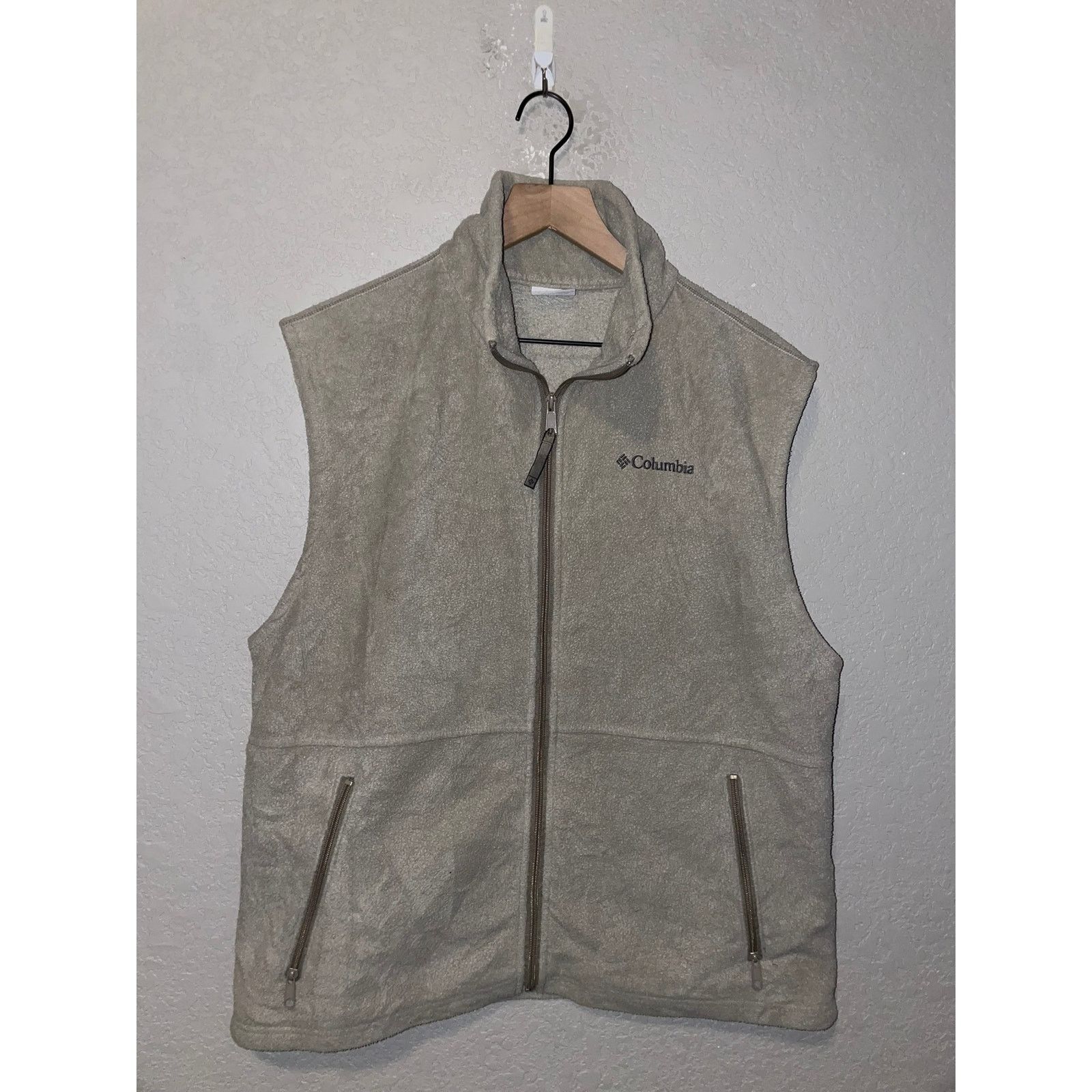 Columbia Womens Columbia Brown Fleece Vest Full Zip Outerwear L Large Size L / US 10 / IT 46 - 1 Thumbnail