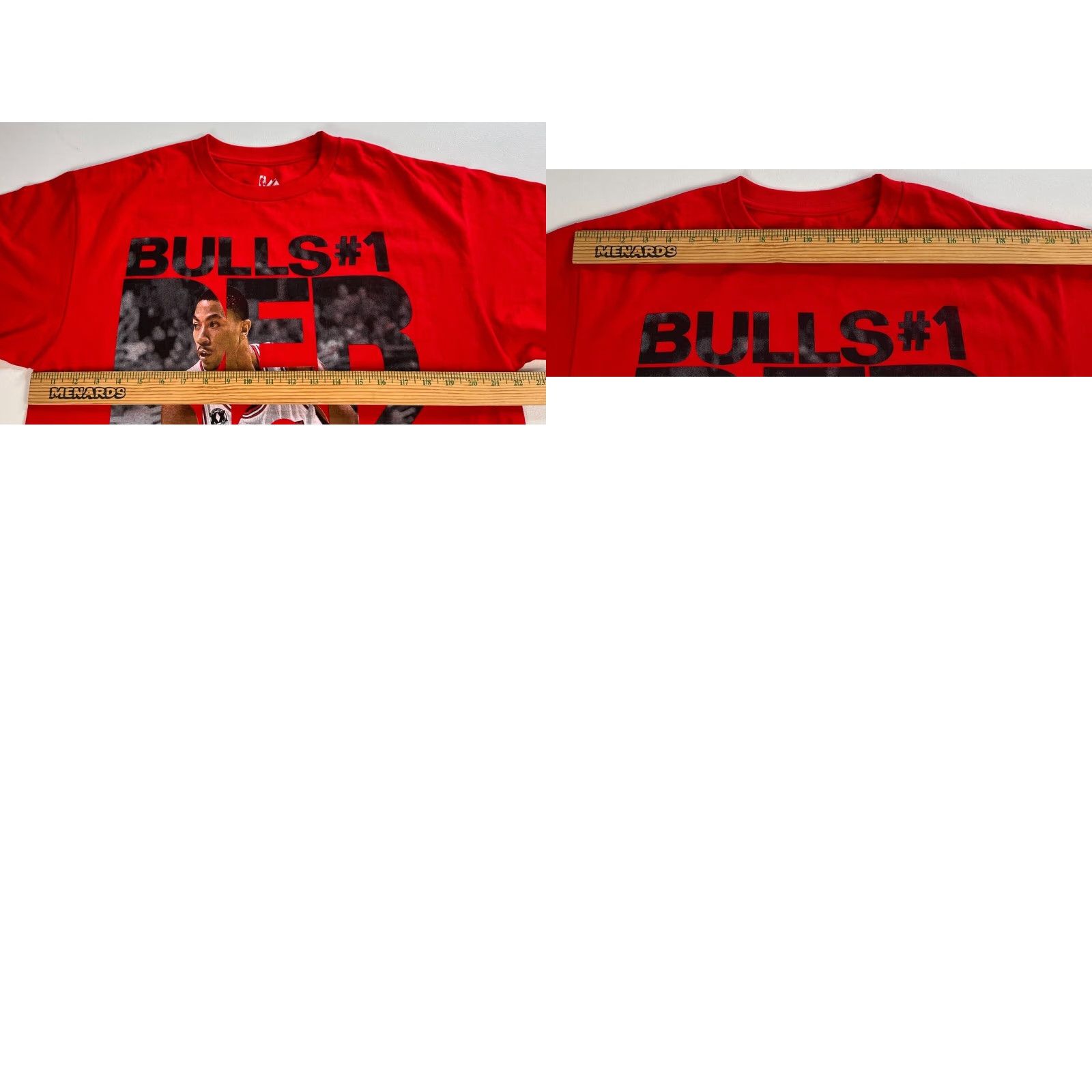 NBA Men's NBA Chicago Bulls #1 Derrick Rose T-Shirt Majestic Sz L Red Size US L / EU 52-54 / 3 - 8 Thumbnail