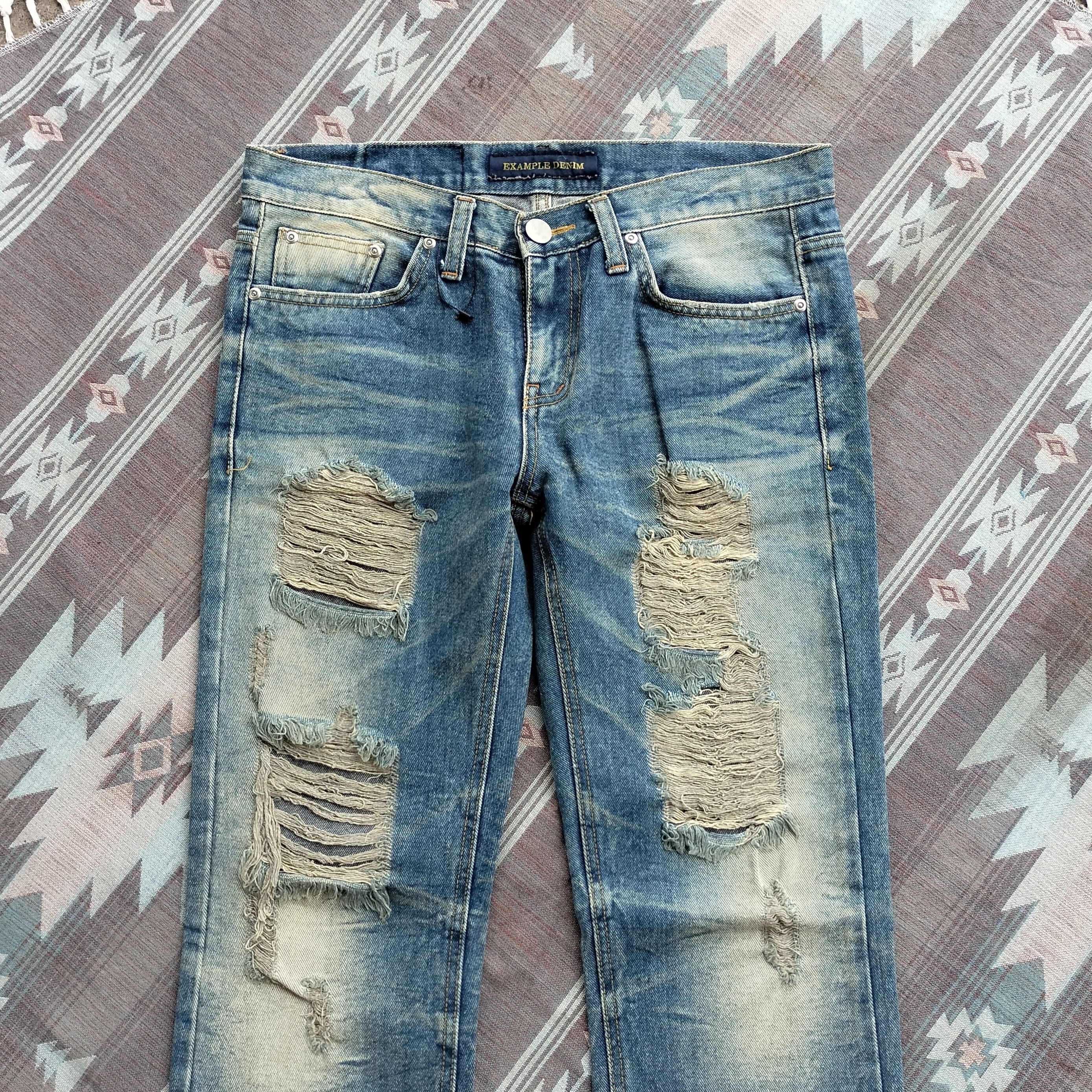 Tornado Mart Example mud wash distressed denim Size US 33 - 2 Thumbnail