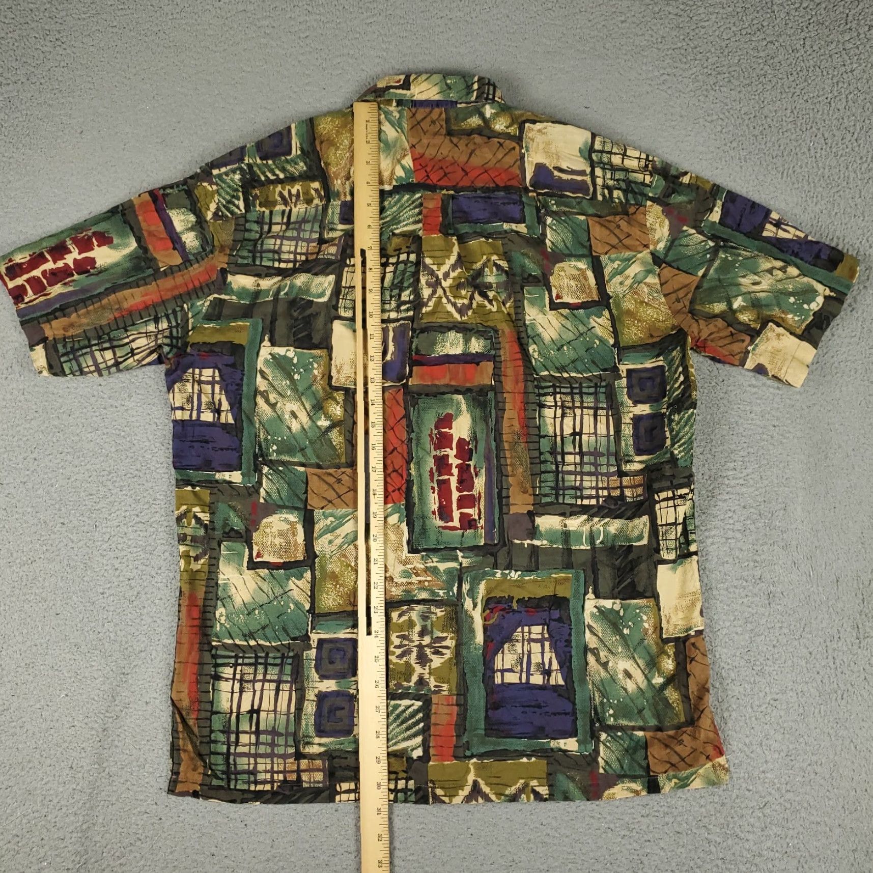 Tori Richard Tori Richard Hawaiian Button-Up Shirt Mens Large Brown Geometric Casual Aloha Size US L / EU 52-54 / 3 - 4 Thumbnail