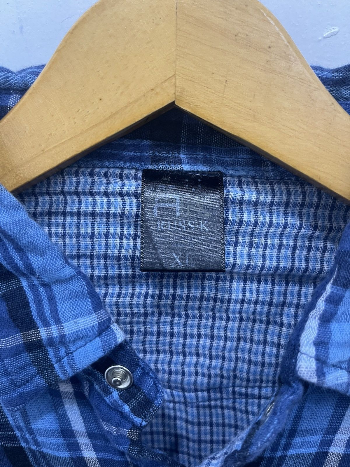 Japanese Brand Russ-K Japanese Flannel Poem The World Exist Perfect Size US XL / EU 56 / 4 - 6 Thumbnail