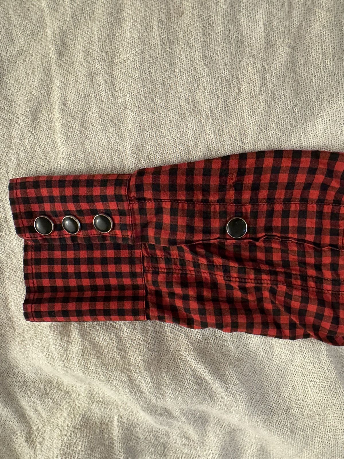 Rare SL Hedi 2015 cotton / silk checked western flannel