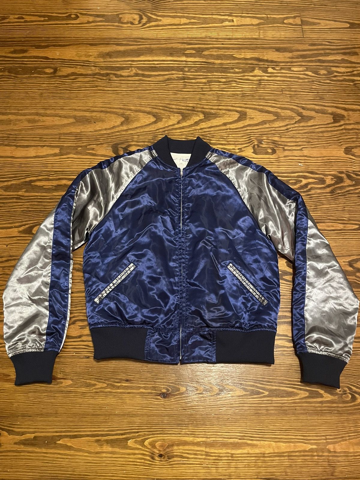 image of Comme Des Garcons Shirt Boy Comme Des Garçons Shirt Boy Bomber Jacket in Navy, Men's (Size Medium)