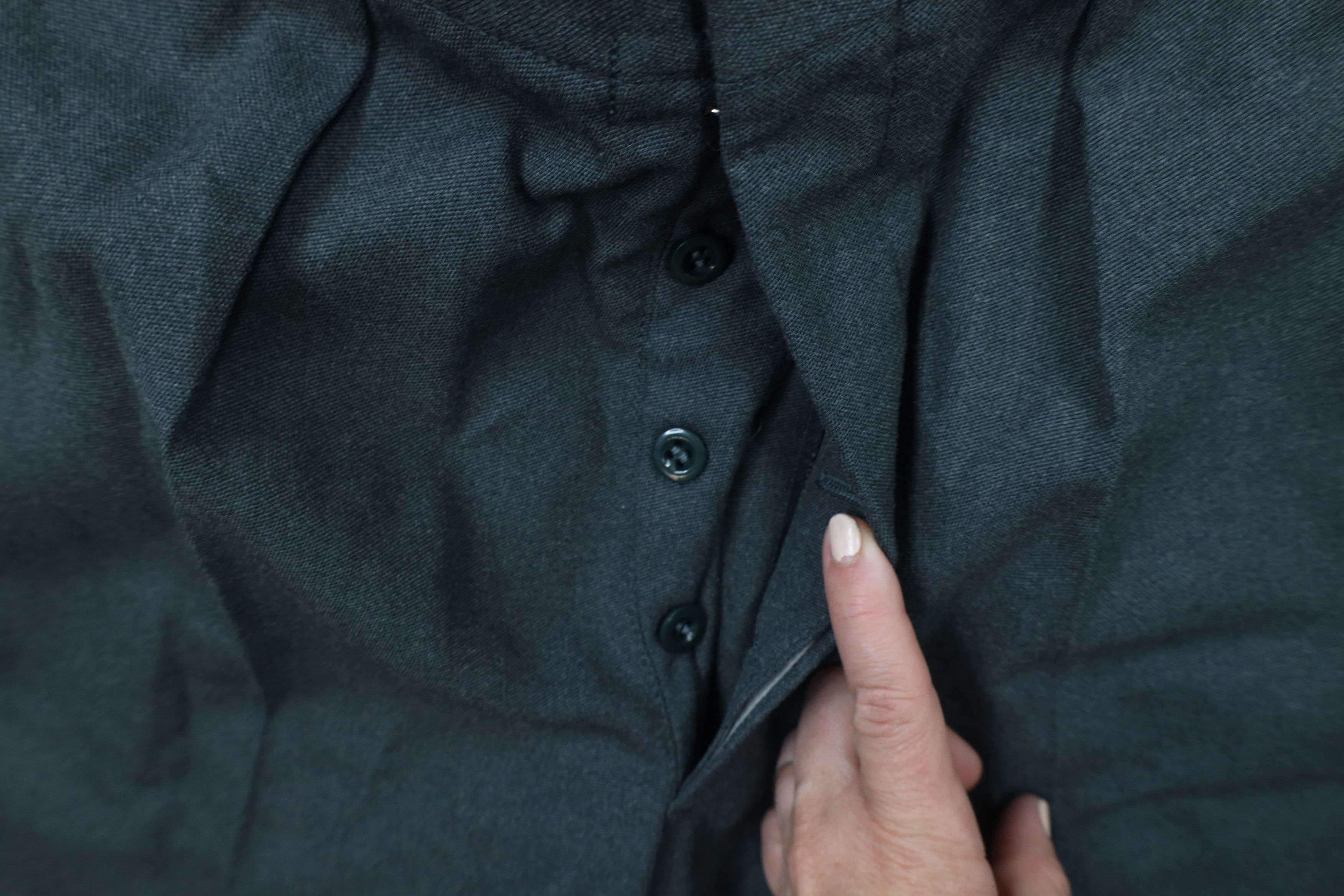Vintage Vintage 80s Military Wool Button Fly Wide Leg Pants Green Size US 34 / EU 50 - 7 Thumbnail