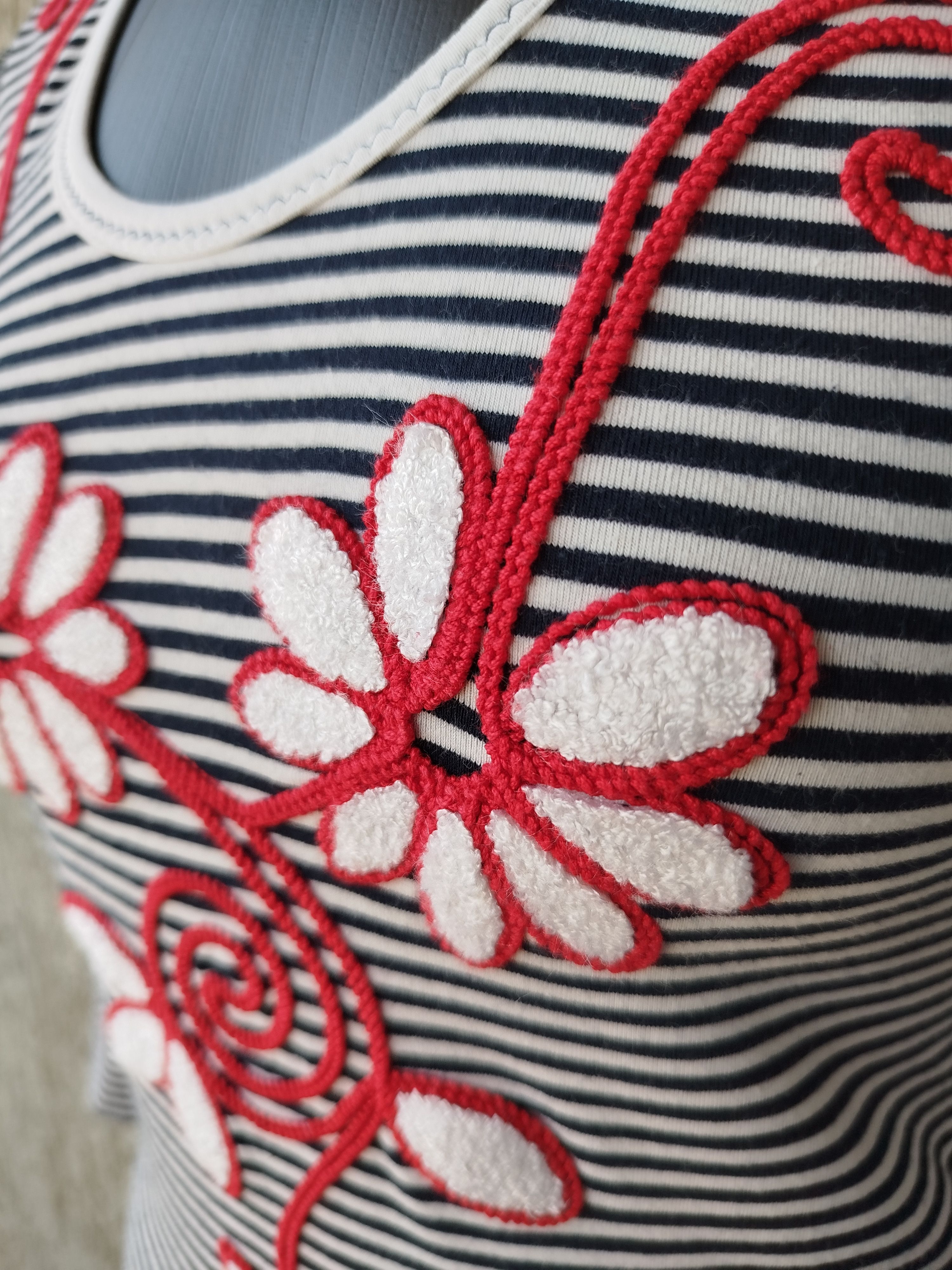 Jean Paul Gaultier Save The Queen Top Striped Floral Mesh Sleeves Vintage Y2K Size S / US 4 / IT 40 - 5 Thumbnail