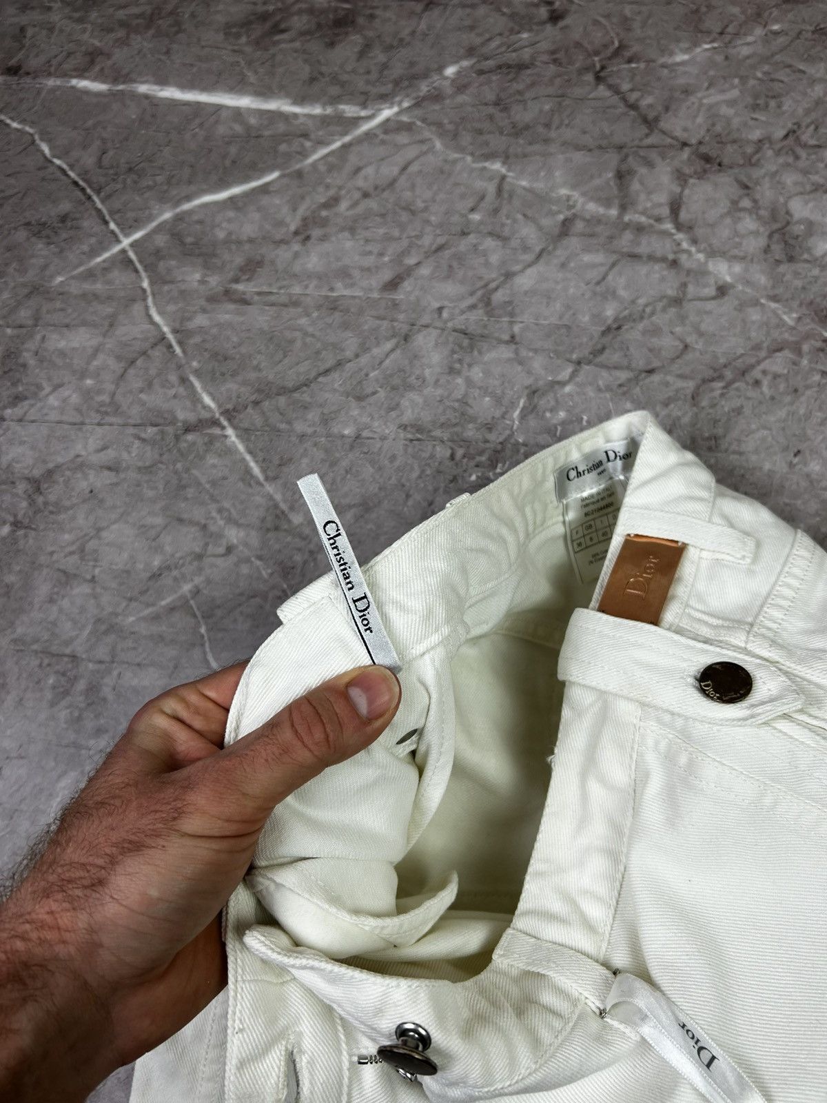 Christian Dior Monsieur × Dior Christian Dior Boutique White Cotton Pants Made In Italy Size 27" / US 4 / IT 40 - 12 Thumbnail