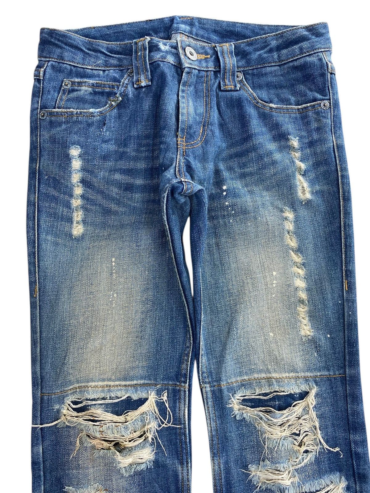 Japanese Brand Japanese Brand Splatted Paint Style Boot Cut Jeans Size 29" - 2 Thumbnail