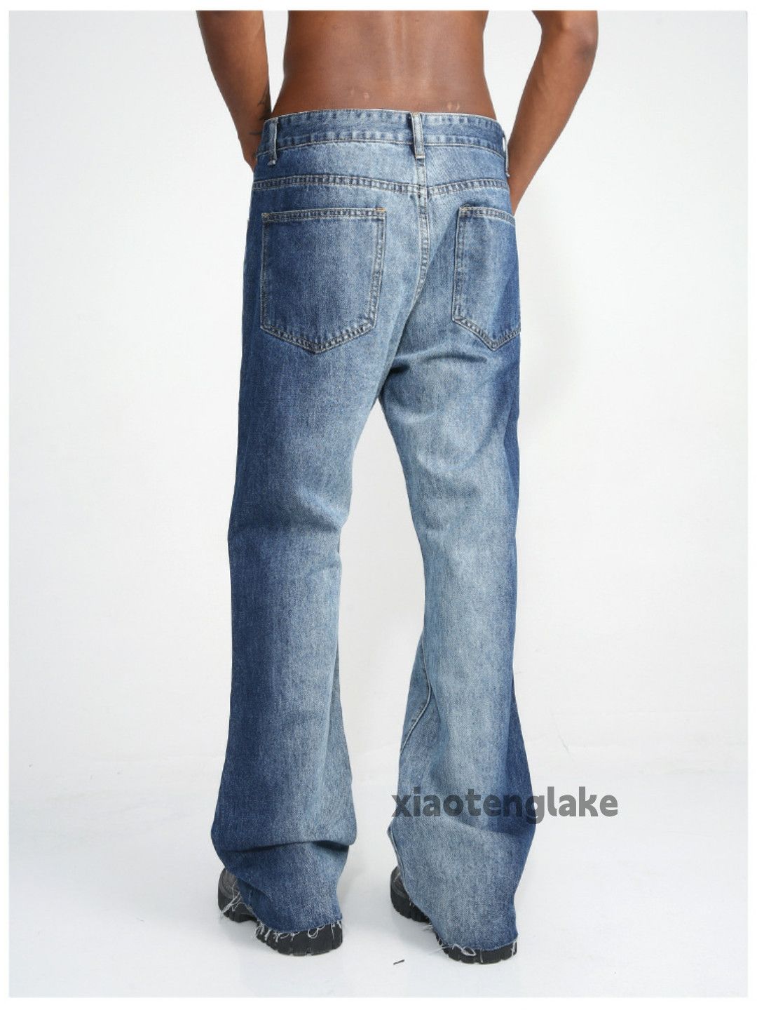 Jean × Vintage washed faded punk grunge tie dye grunge flared jeans Size US 32 / EU 48 - 5 Thumbnail