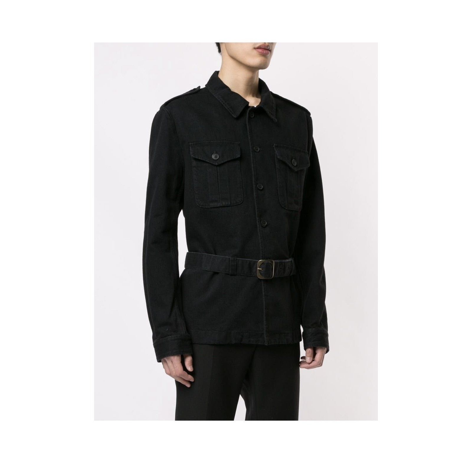 Saint Laurent Paris Saint Laurent Saharienne Denim Jacket Size US M / EU 48-50 / 2 - 3 Thumbnail