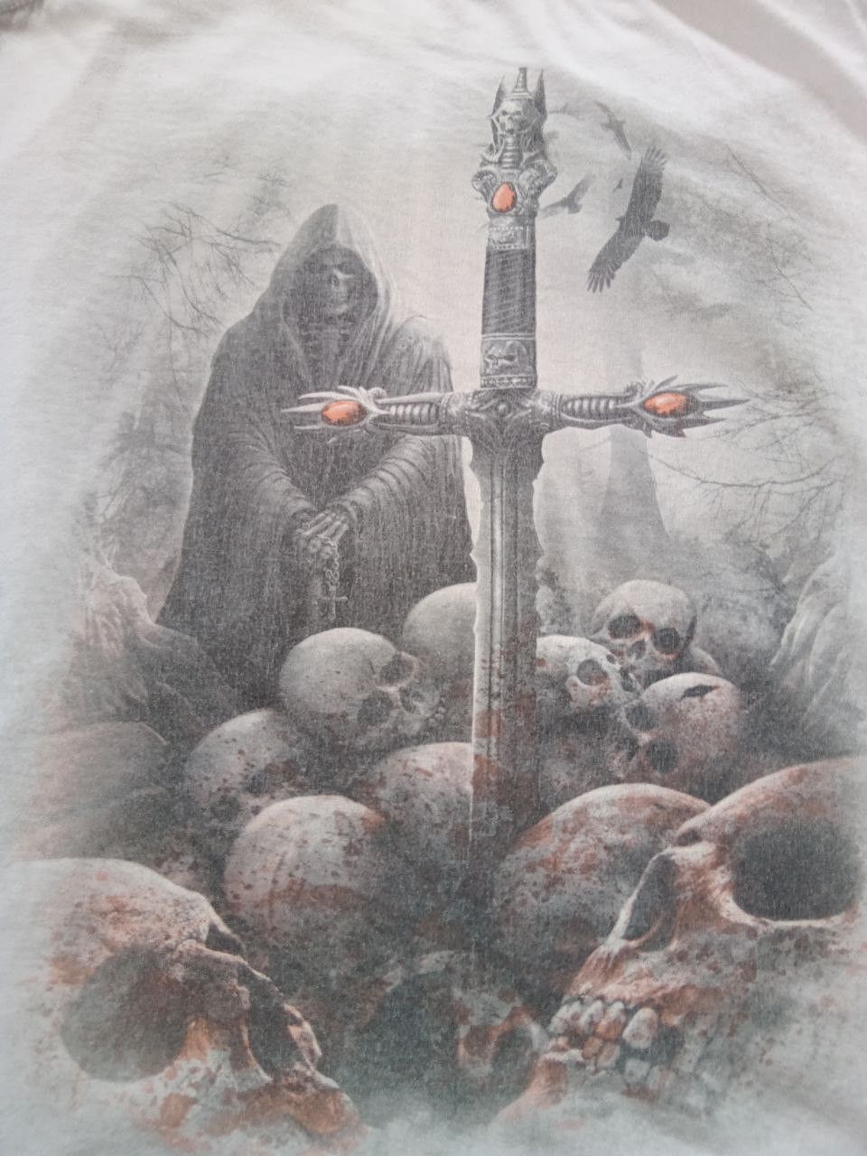 Band Tees Spiral Vintage Dead Face Skeleton T-Shirt Size US L / EU 52-54 / 3 - 11 Thumbnail