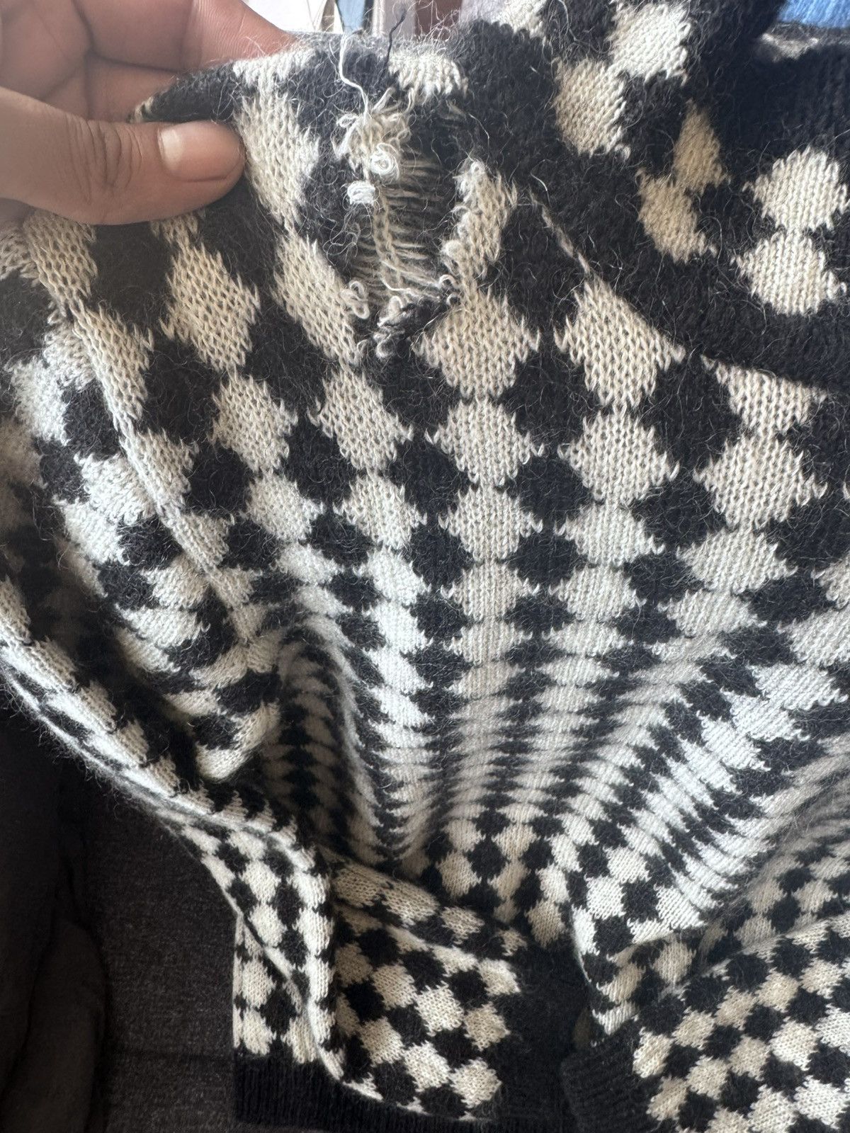 Saint Laurent Paris YSL Checkered Sweater Size US M / EU 48-50 / 2 - 4 Thumbnail
