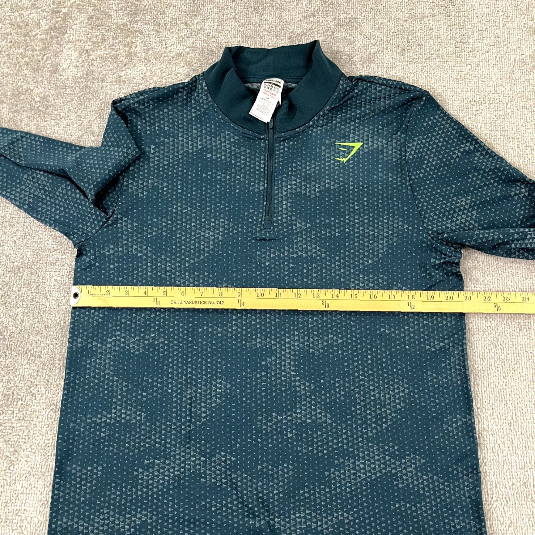 Gymshark GYMSHARK Jacket Mens XL Slim Green 1/4 Zip Pullover Seamless Sport Gym Shirt Size US XL / EU 56 / 4 - 6 Thumbnail