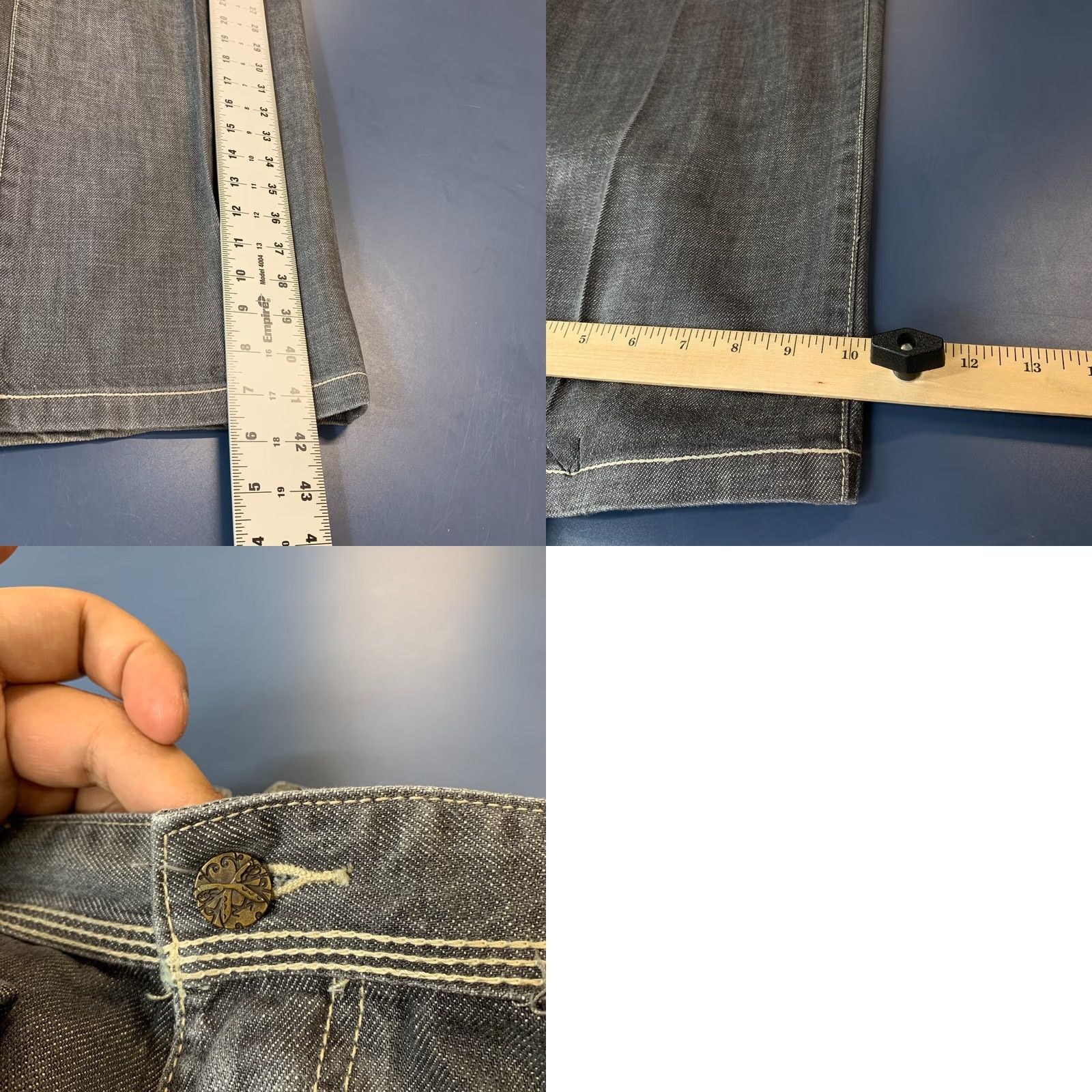 Denime VINTAGE Artful Dodger Denim Jeans Men 42 40x32 Gray Distressed Y2K Style Size US 42 / EU 58 - 10 Thumbnail