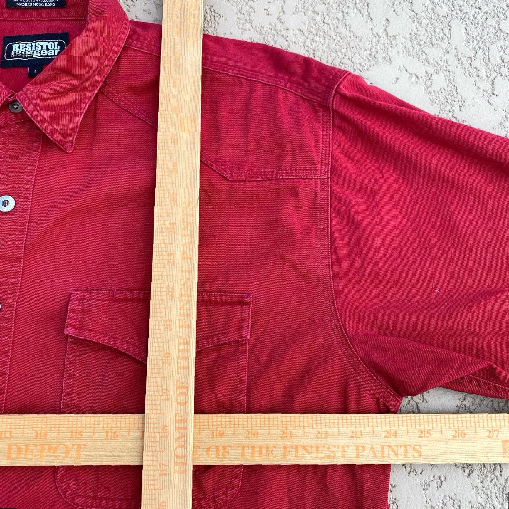 Vintage Resistol Rodeo Gear Shirt Mens Large Red Long Sleeve Western Cowboy Snap Shirt Size US L / EU 52-54 / 3 - 4 Thumbnail
