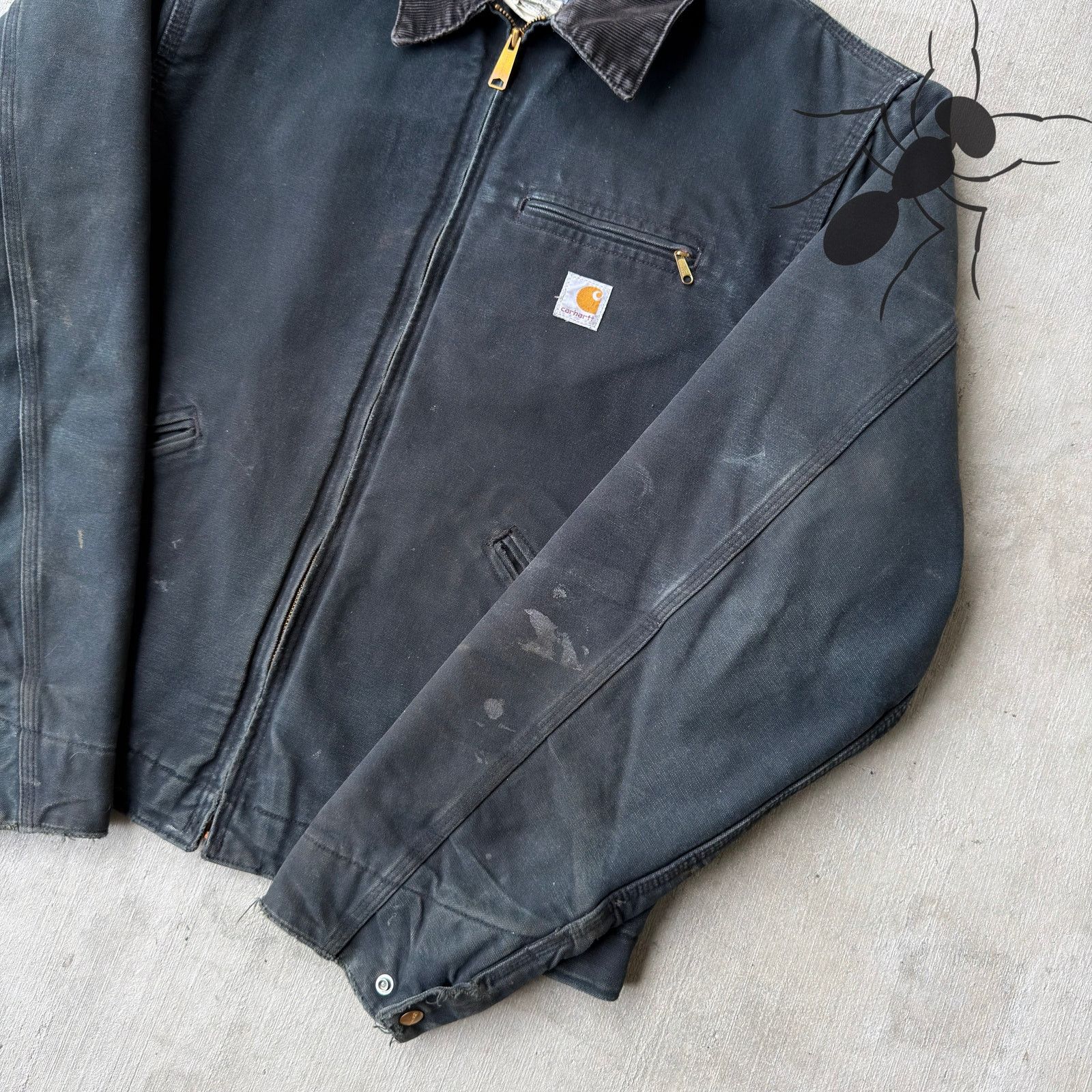 Carhartt × Vintage Carhartt J01 black Detroit work wear jacket Size US L / EU 52-54 / 3 - 4 Thumbnail