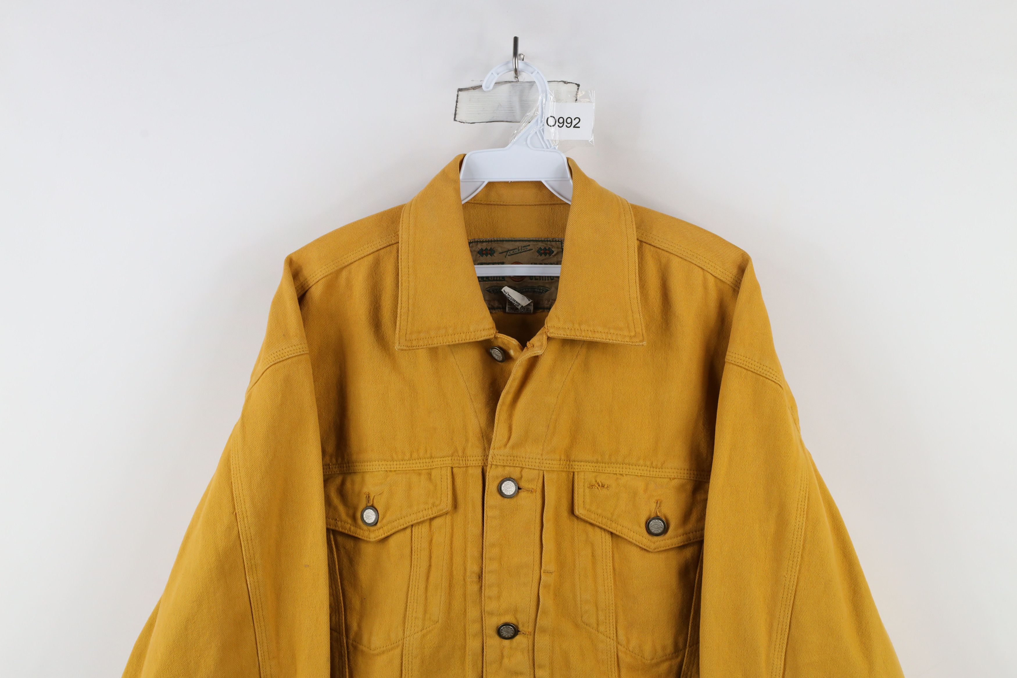 Vintage Vintage 90s Streetwear Pigment Dye Denim Trucker Jacket Size US M / EU 48-50 / 2 - 2 Thumbnail