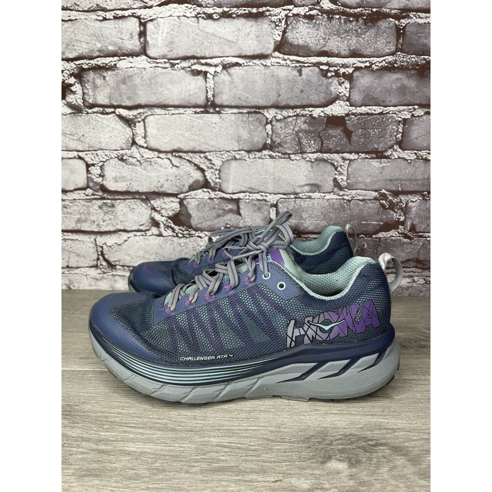 Hoka Hoka One One Challenger ATR 4 Blue Trail Running Athletic Sh Size US 8 / IT 38 - 23 Thumbnail