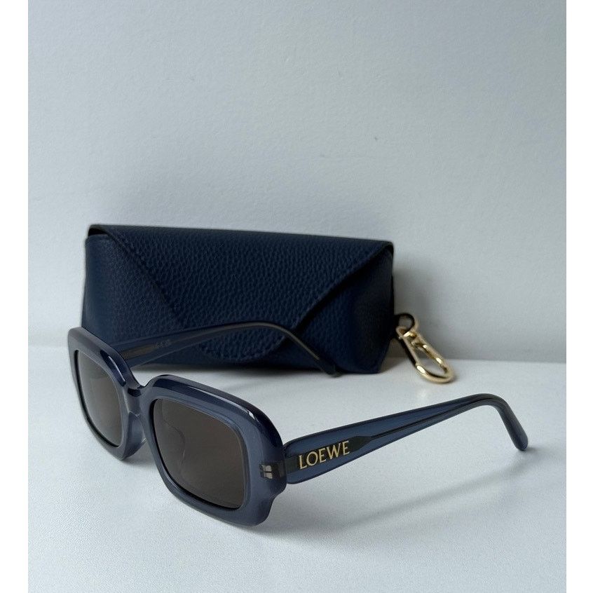 Loewe NEW Loewe LW40158F Rectangular Sunglasses in Blue Size ONE SIZE - 1 Thumbnail