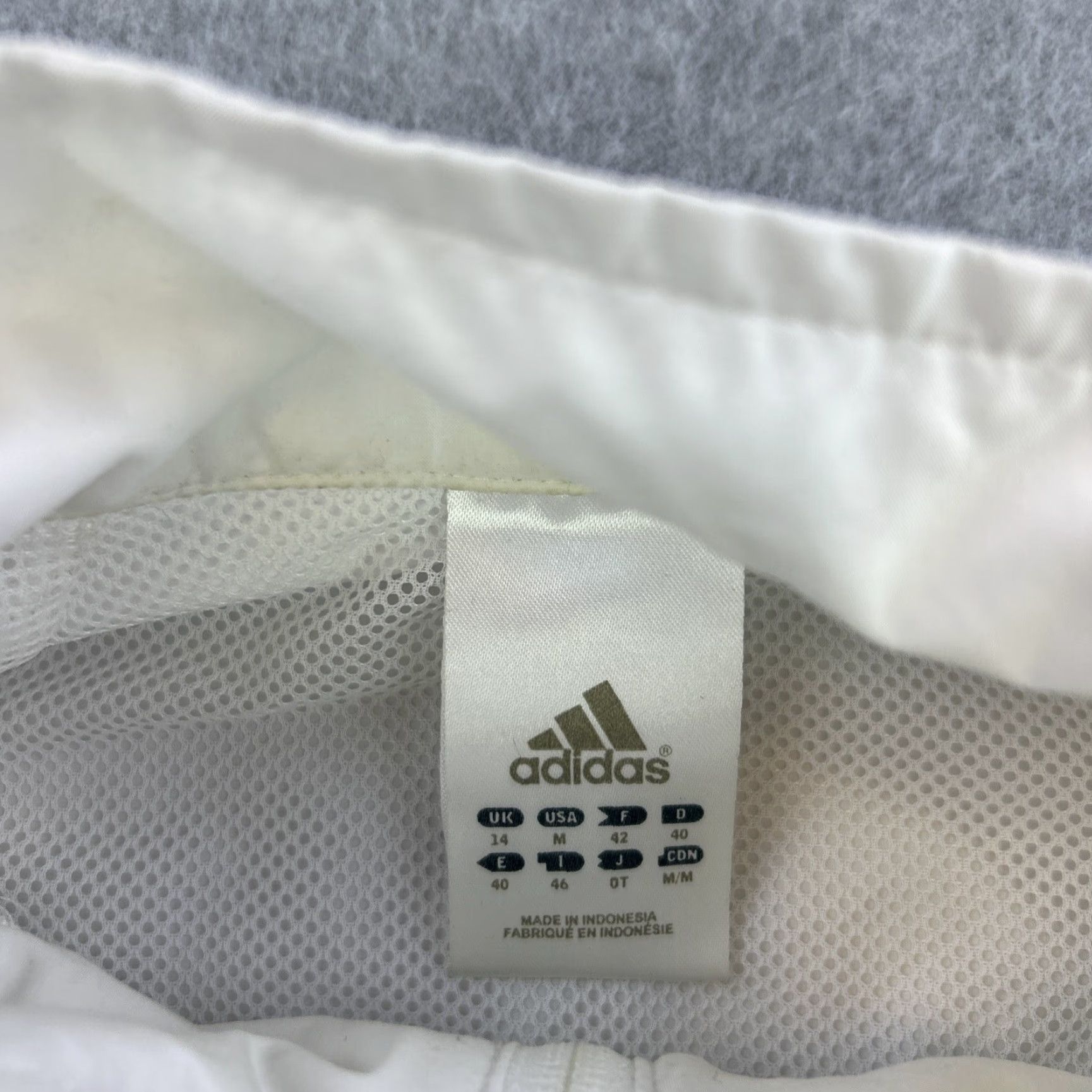 Adidas Adidas Jacket Womens Medium White Blue Full Zip High Neck Windbreaker Track Jacket Women M White Blue Full Zip Windbreaker Track Size M / US 6-8 / IT 42-44 - 6 Thumbnail