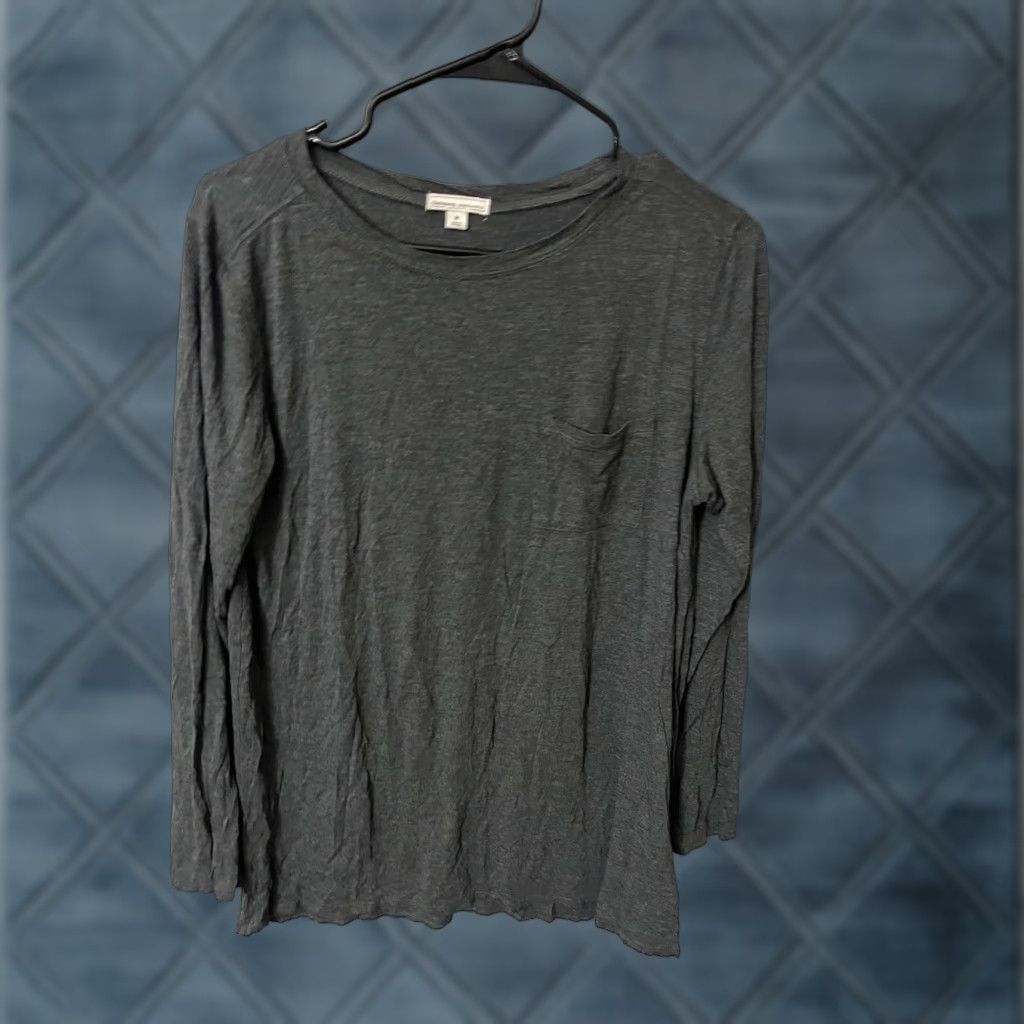 Gap Gap Women's Sweater Long Sleeve Gray Viscose Scoop Neck Pullover, Size M, Stretch, Regular Fit Size M / US 6-8 / IT 42-44 - 1 Thumbnail