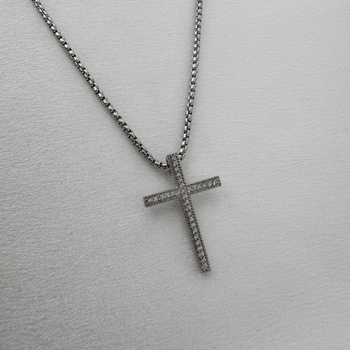 Other CZ Cross Pendant Necklace for Men Women,Hip Hop Unisex Style Size ONE SIZE - 2 Thumbnail