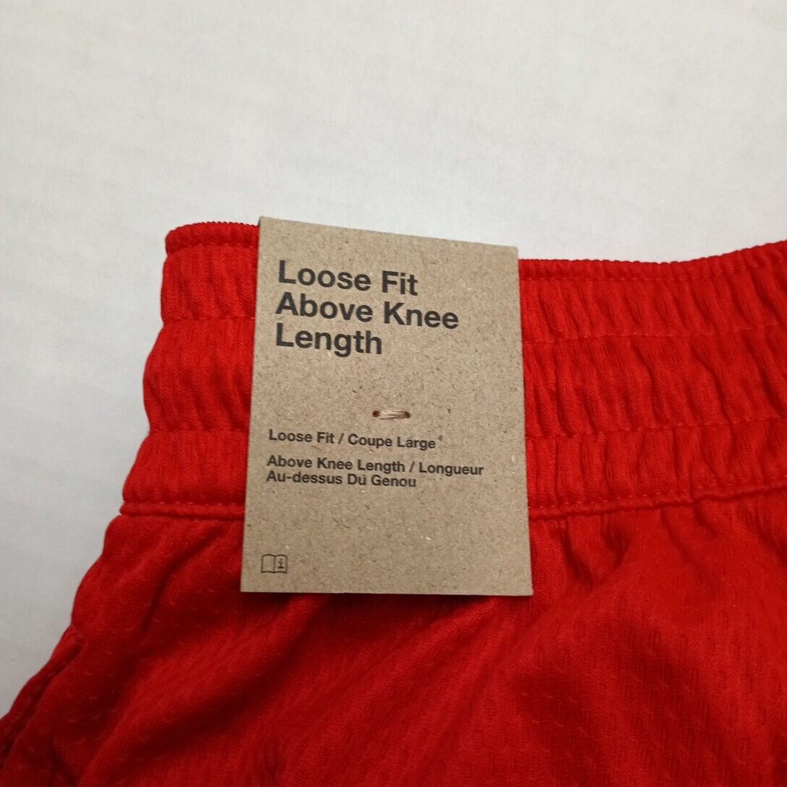 Nike Men's Nike Loose Fit Basketball Shorts Size XL Red White Size US 33 - 8 Thumbnail