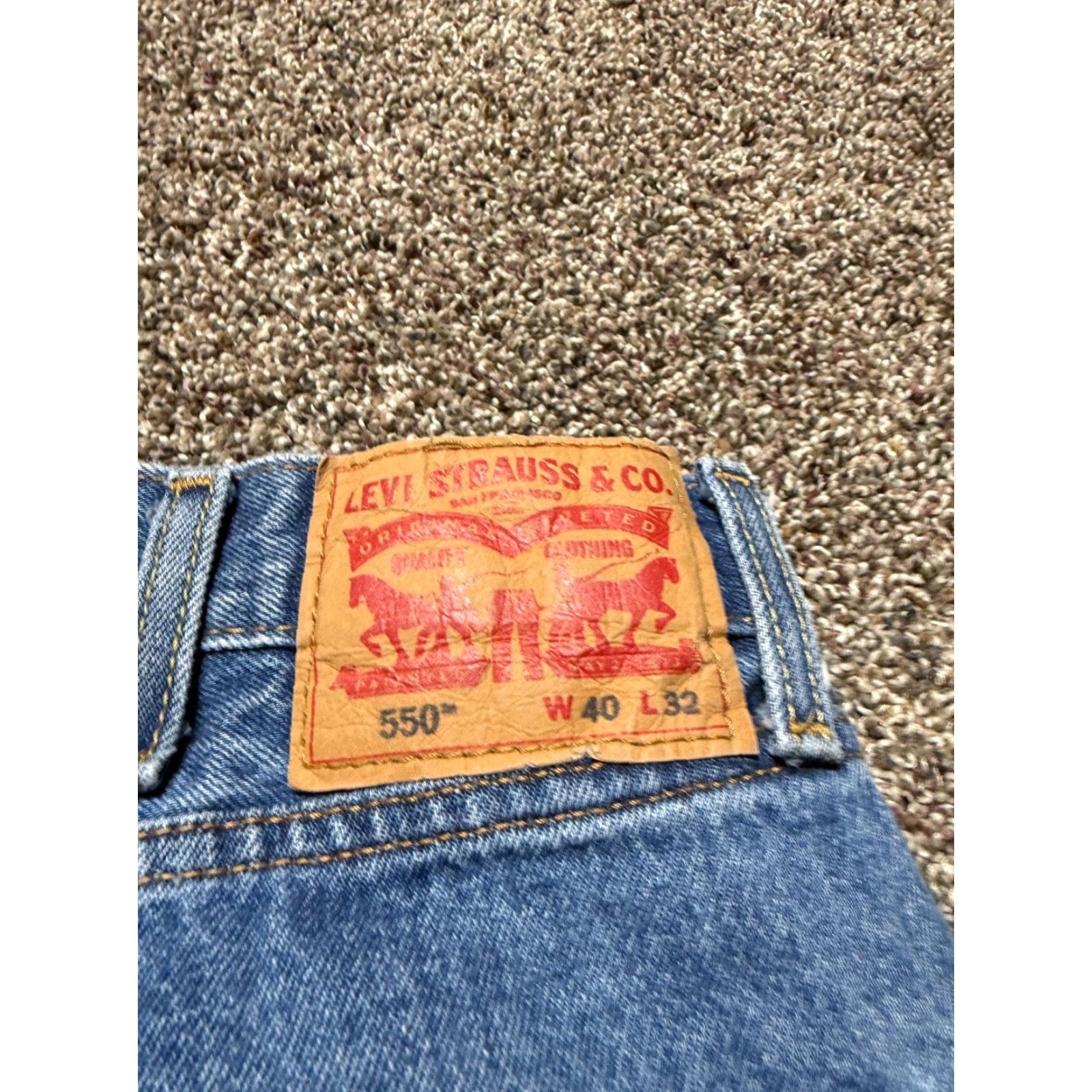 Levi's Levi's 550 Jeans Men 40 Blue Denim 40X32 Straight 100% Cotton Relaxed Size US 40 / EU 56 - 2 Thumbnail