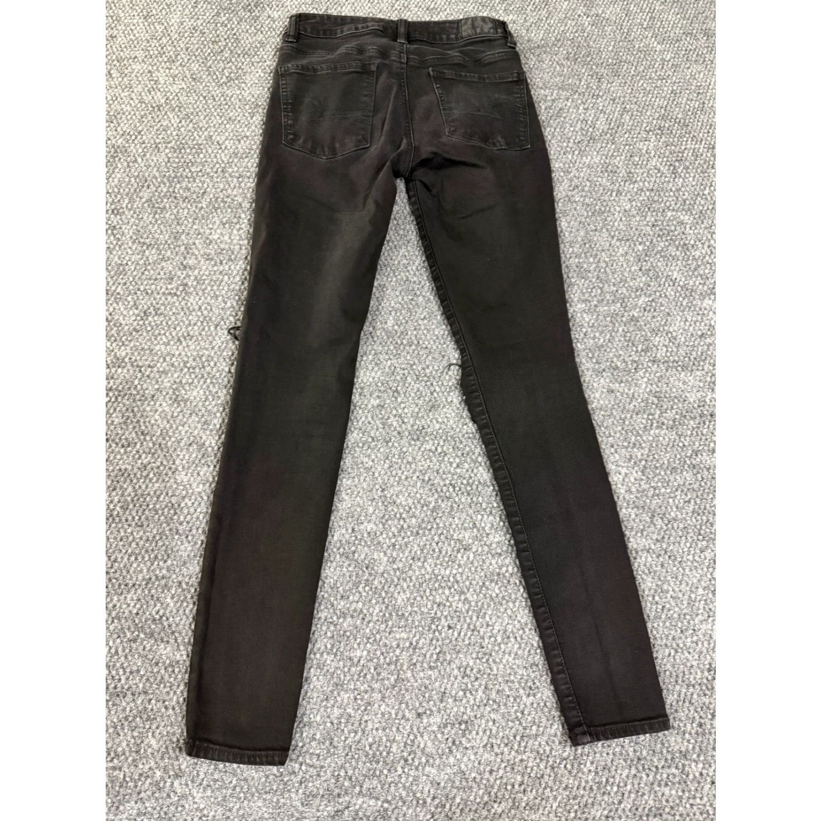 American Eagle Outfitters American Eagle Outfitters Jeans Womens 2 Black High Rise Jegging Distressed Stretch Skinny Size 26" / US 2 / IT 38 - 7 Thumbnail