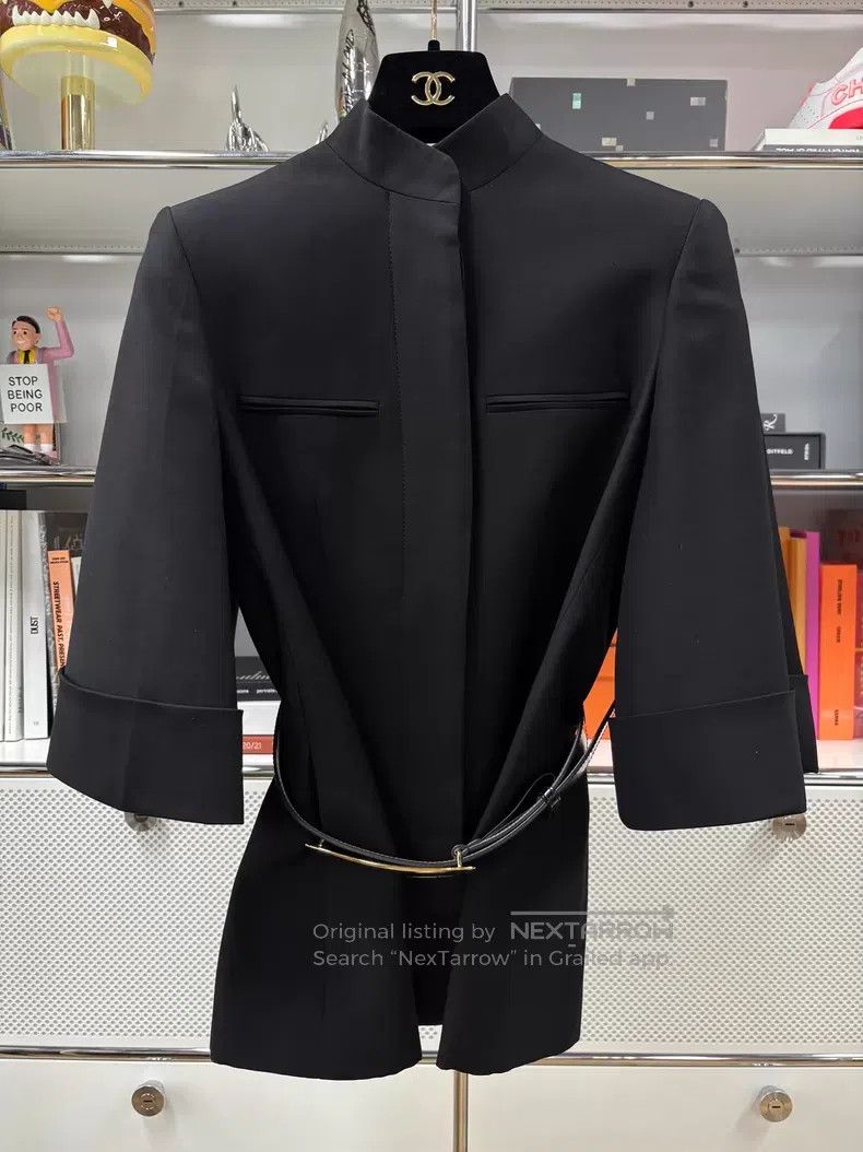 Gucci Gucci Black stand-up collar three-quarter sleeve single-br Size XS / US 0-2 / IT 36-38 - 1 Thumbnail