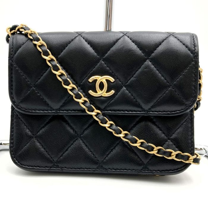 Chanel Chanel Matelasse Chain Clutch Coco Ball Bag Pouch Mark