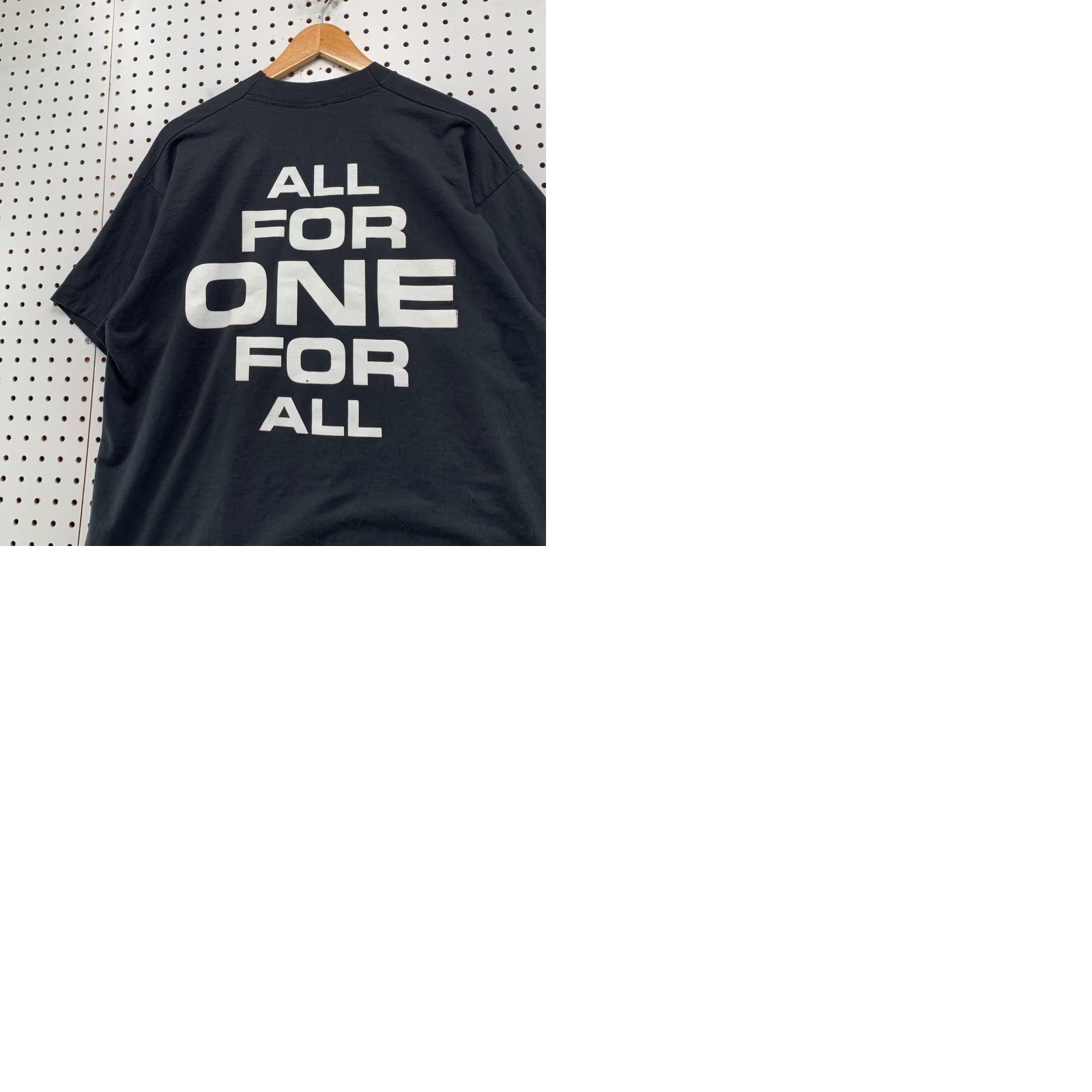 Fruit Of The Loom VINTAGE All For One T Shirt Mens XL Black 90s BBUFF United Forever Black History Size US XL / EU 56 / 4 - 9 Thumbnail
