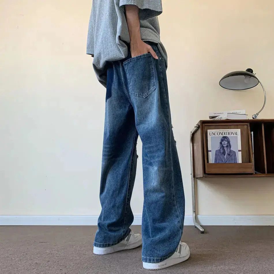 Japanese Brand Retro loose high street ripped jeans Size US 32 / EU 48 - 2 Thumbnail