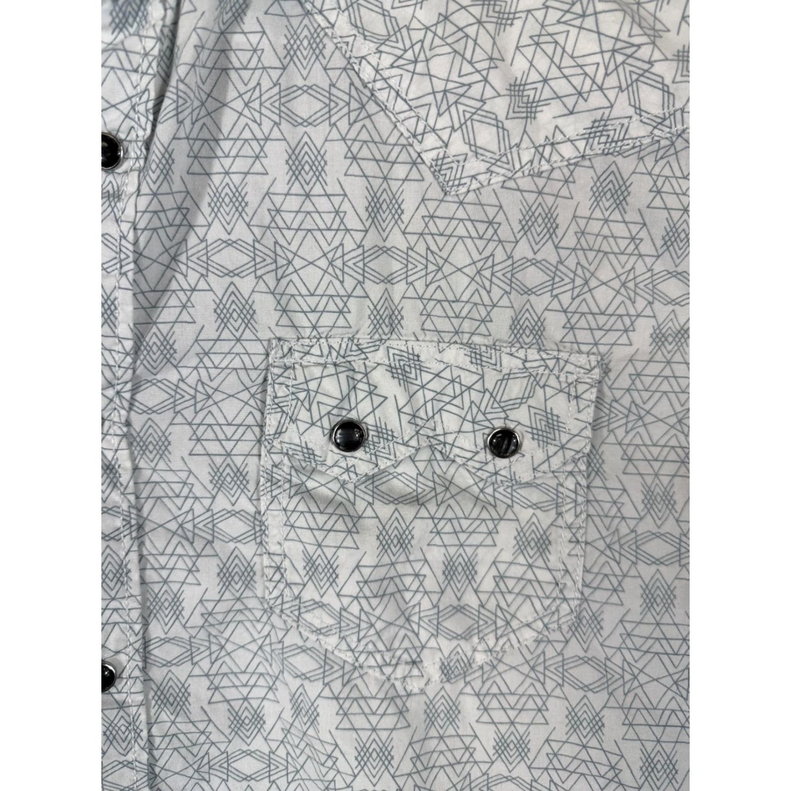Cody James Cody James Shirt Mens L White Western Pearl Snap Regular Fit Short Sleeve Shirt Size US L / EU 52-54 / 3 - 5 Thumbnail