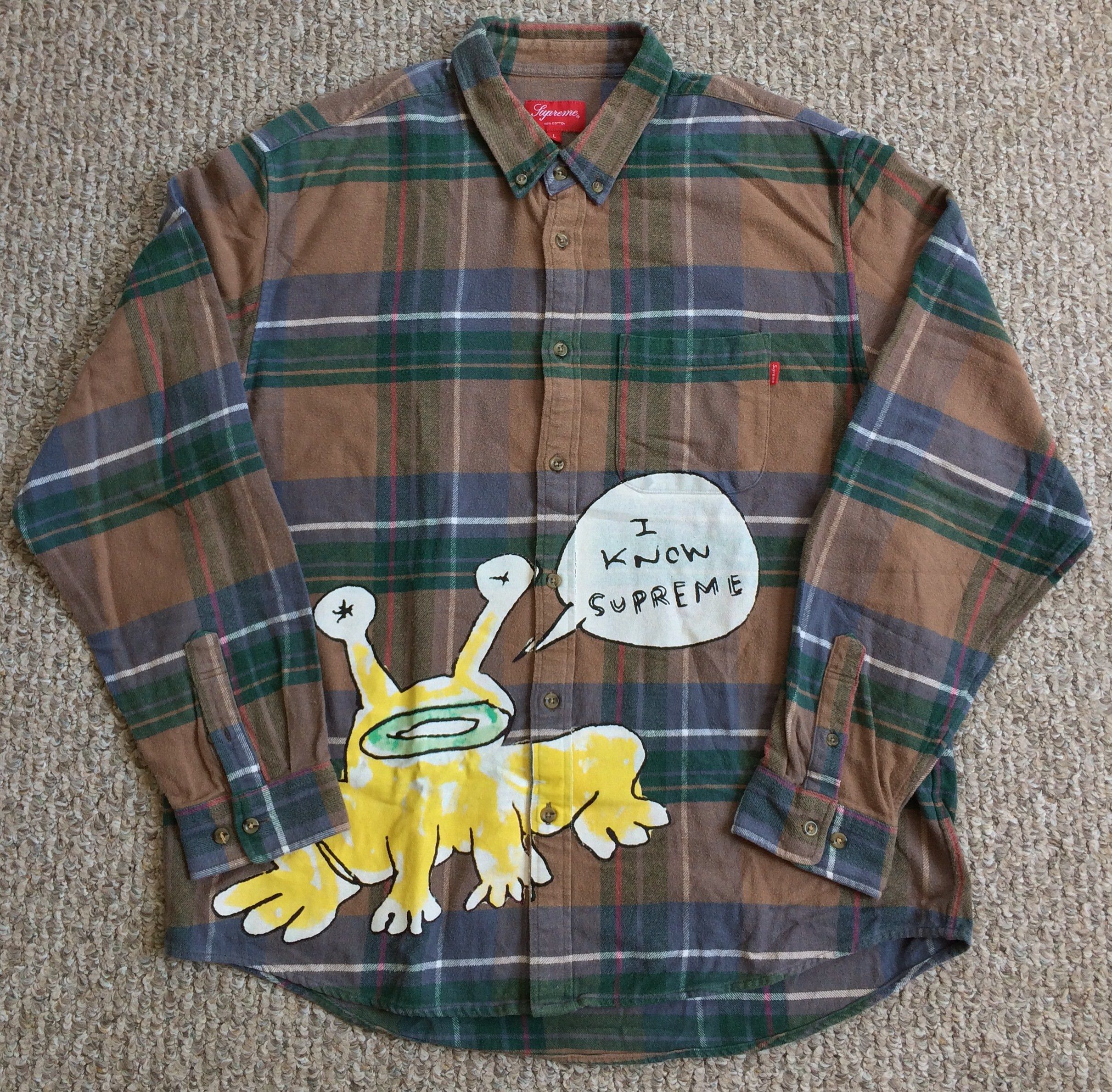 S/S 2020 Supreme x Daniel Johnston Flannel Shirt - Tops