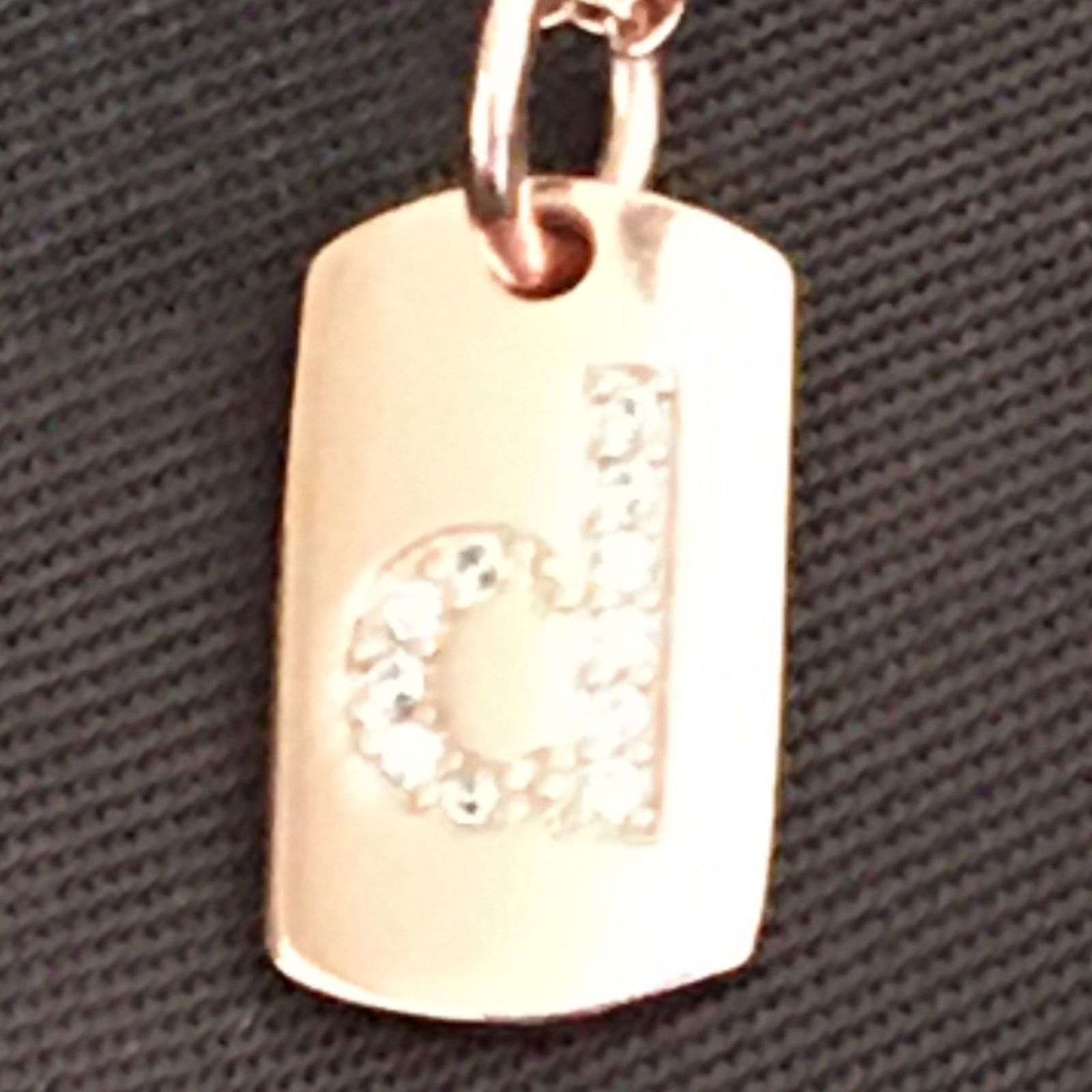 Jewelry LA Gem sterling “d” monogram dog tag necklace Size ONE SIZE - 8 Thumbnail