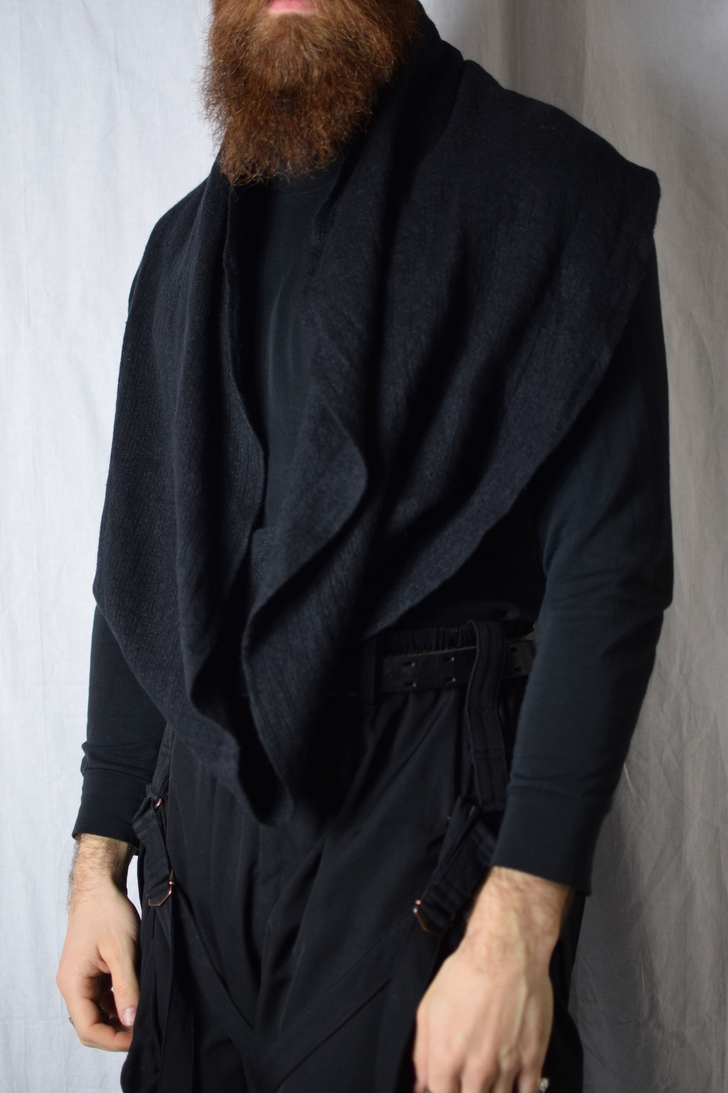 image of Julius Loop Scarf in Black, Men's