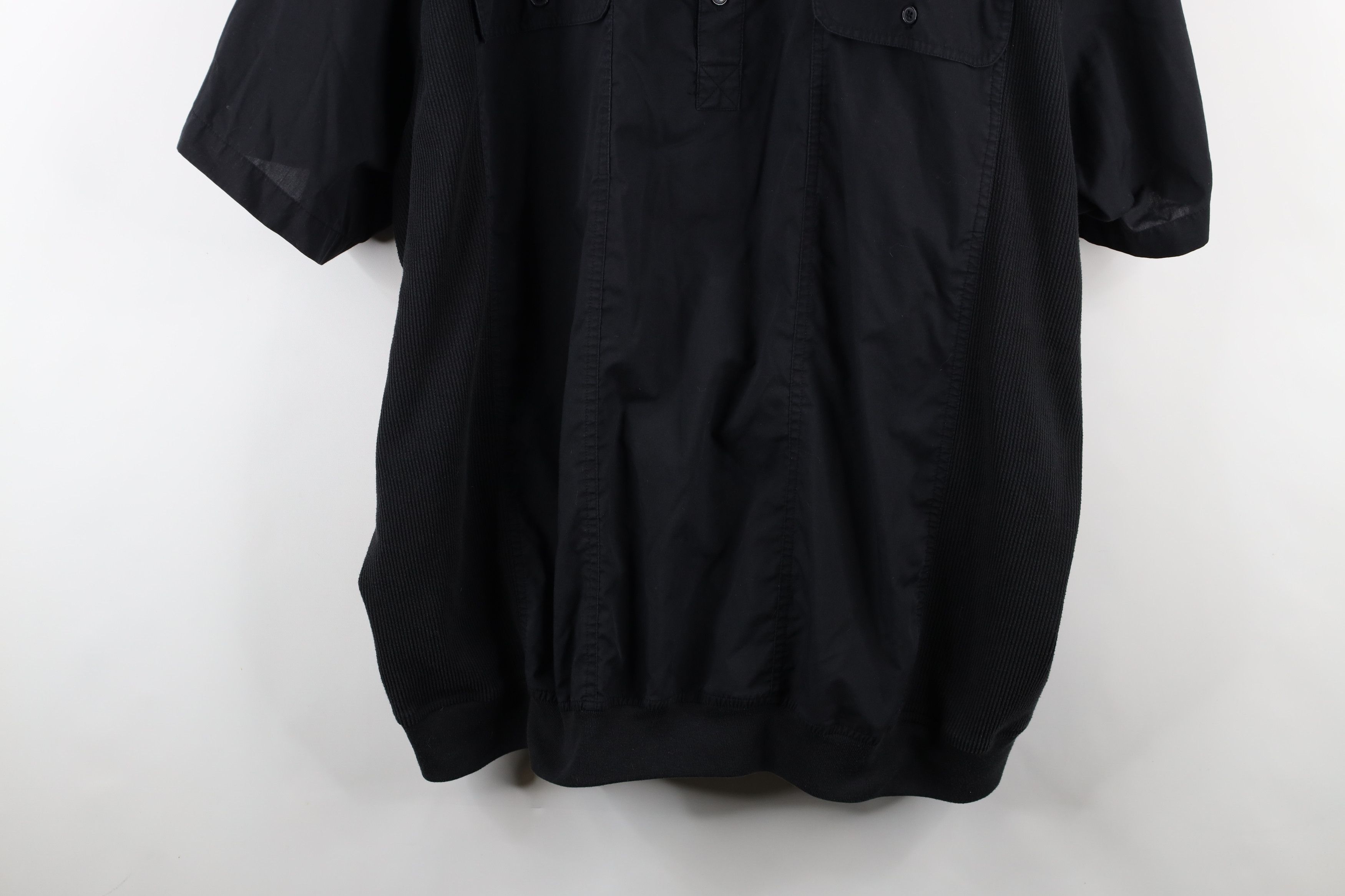 Vintage Vintage 90s Streetwear Ribbed Knit Pullover Polo Shirt Black Size US XXL / EU 58 / 5 - 3 Thumbnail