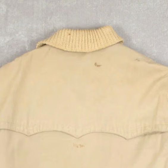 Sears VINTAGE Sears Fleece Lined Collared Full Zip Jacket Outdoor Beige Men Large 90s Retro - Size US L / EU 52-54 / 3 - 4 Thumbnail