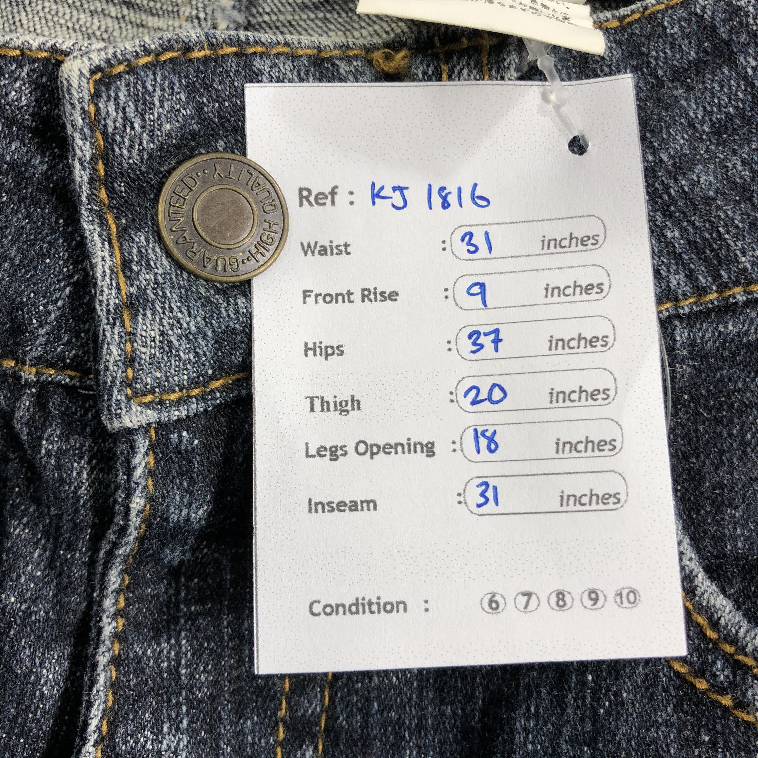 Japanese Brand Japanese Brand Mzee Jeans Faded Blue Flare Denim KJ1816 Size 29" - 10 Thumbnail