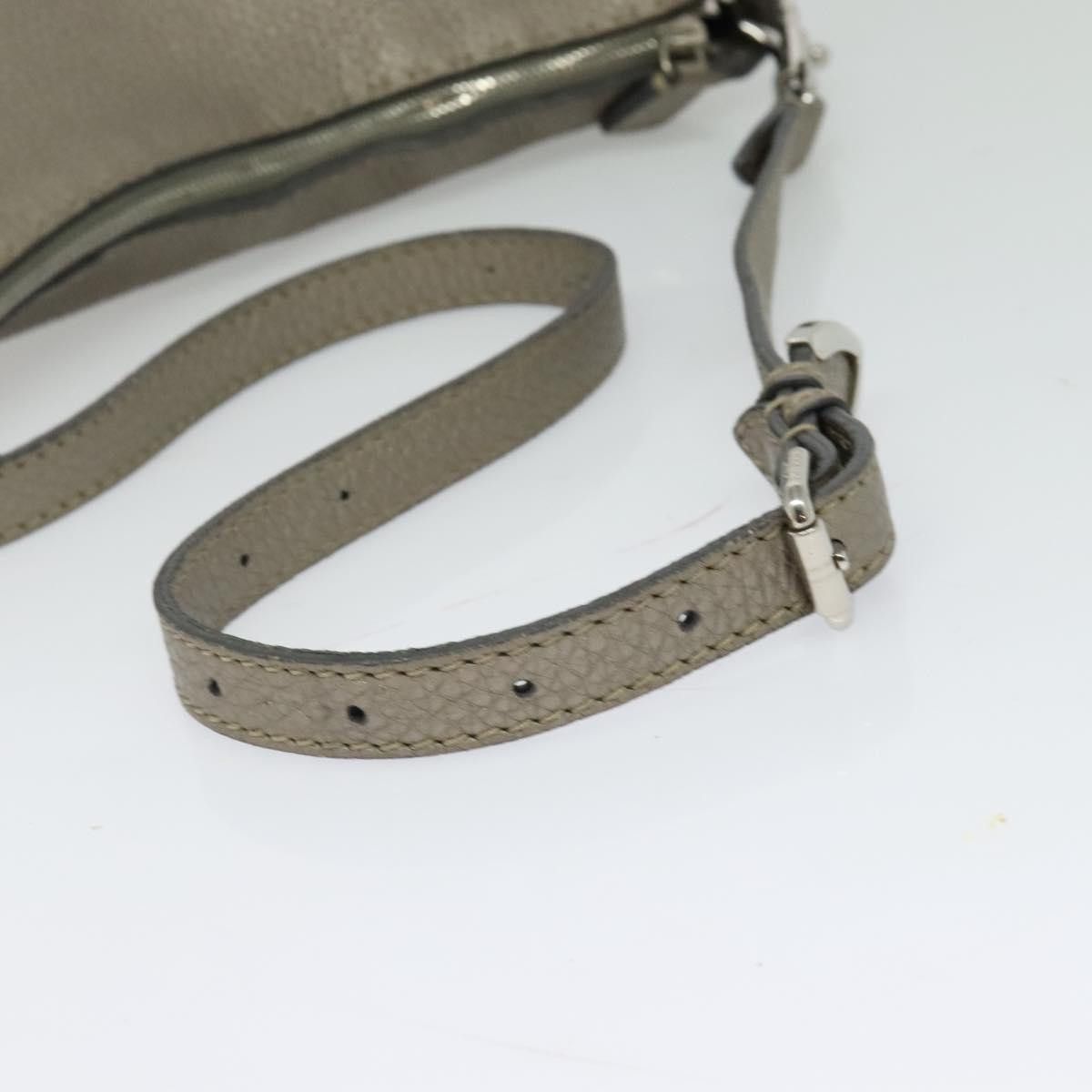 Fendi FENDI Celeria Shoulder Bag Leather Gray Silver Size ONE SIZE - 7 Thumbnail