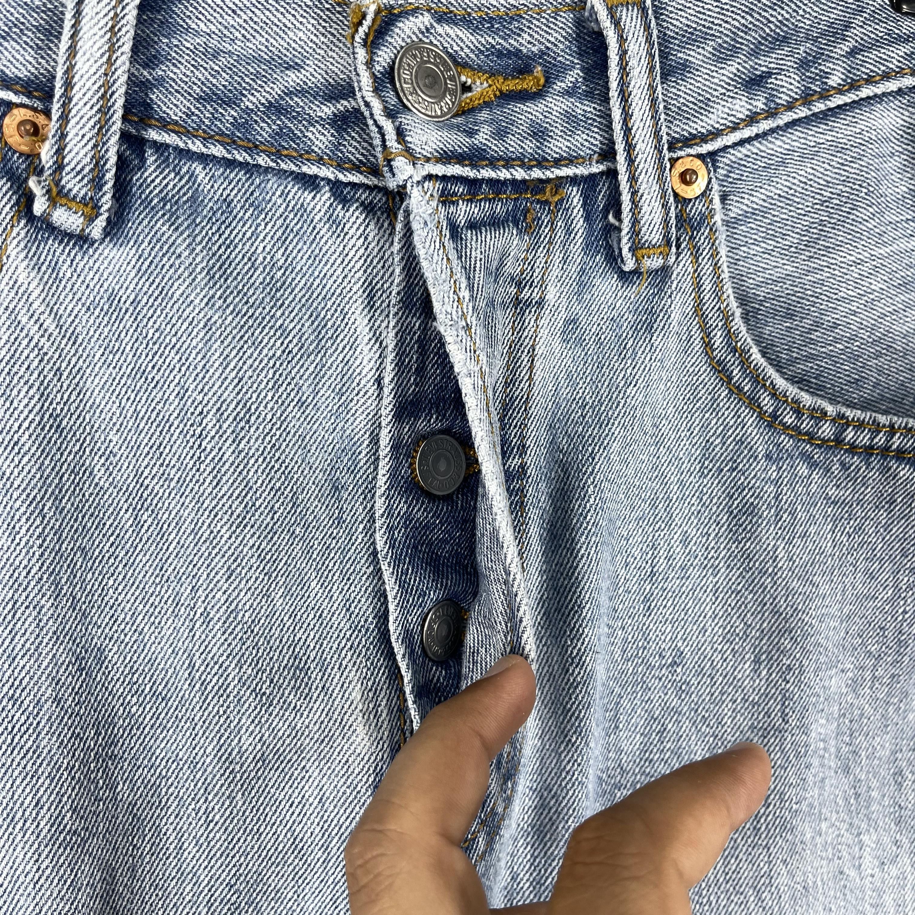 Jean × Levi's W29 L28 Vintage Levis 501 Distressed Reinforced Jeans Size US 29 - 4 Thumbnail