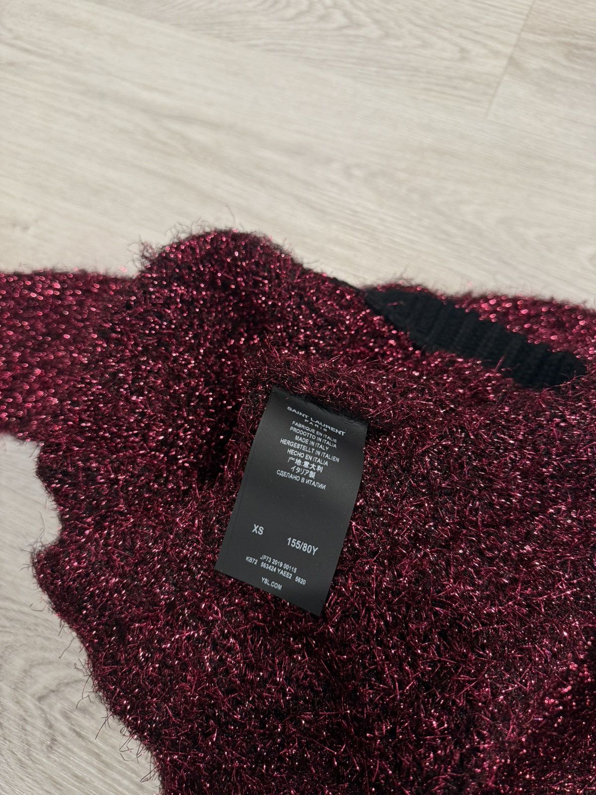 Saint Laurent Paris f/w 2019 sparkle knit sweater!! Size US S / EU 44-46 / 1 - 7 Thumbnail