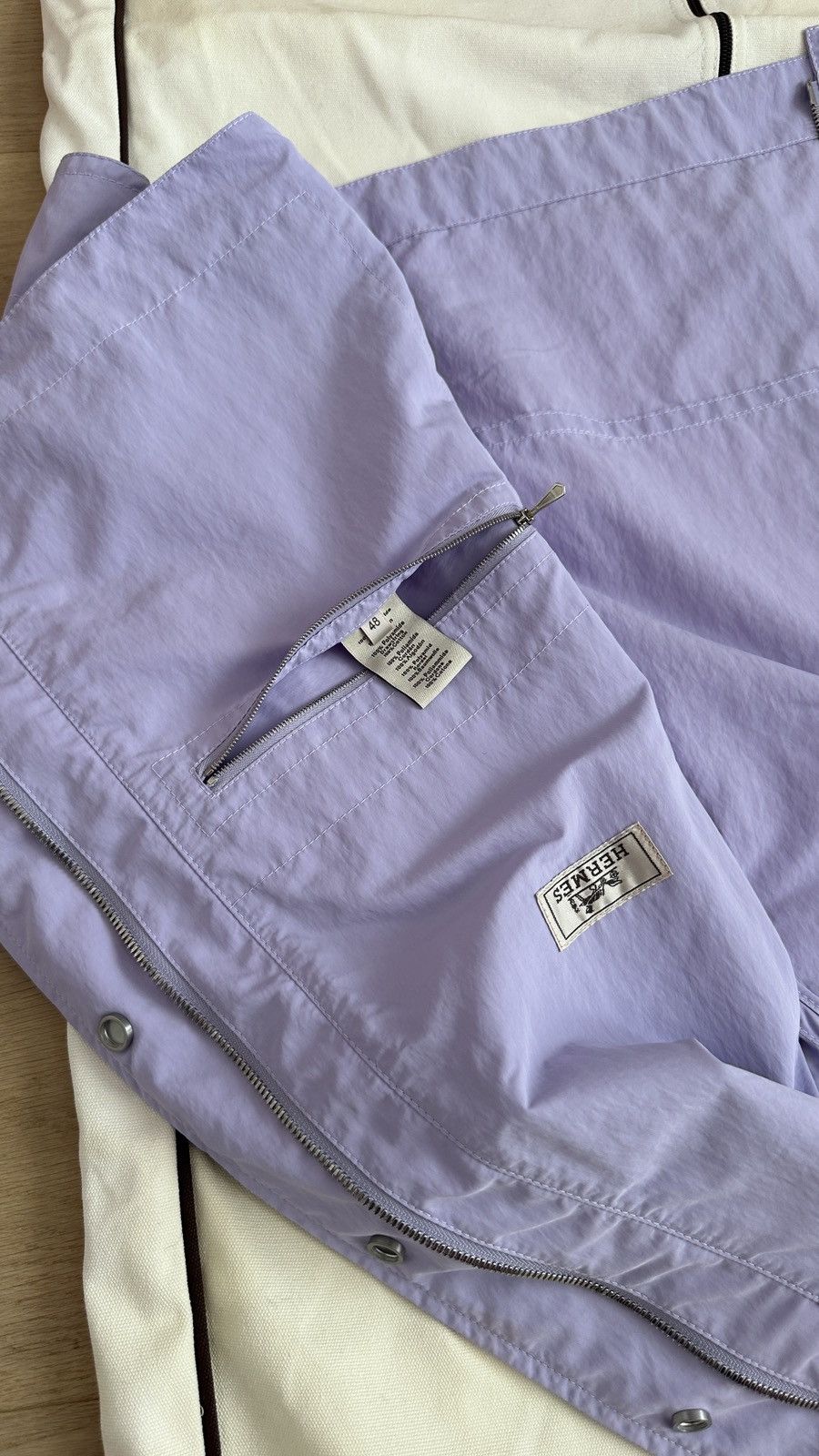Hermes $4,800 SS23 Mens Purple Parachute Style Windbreaker Jacket Size US M / EU 48-50 / 2 - 12 Thumbnail