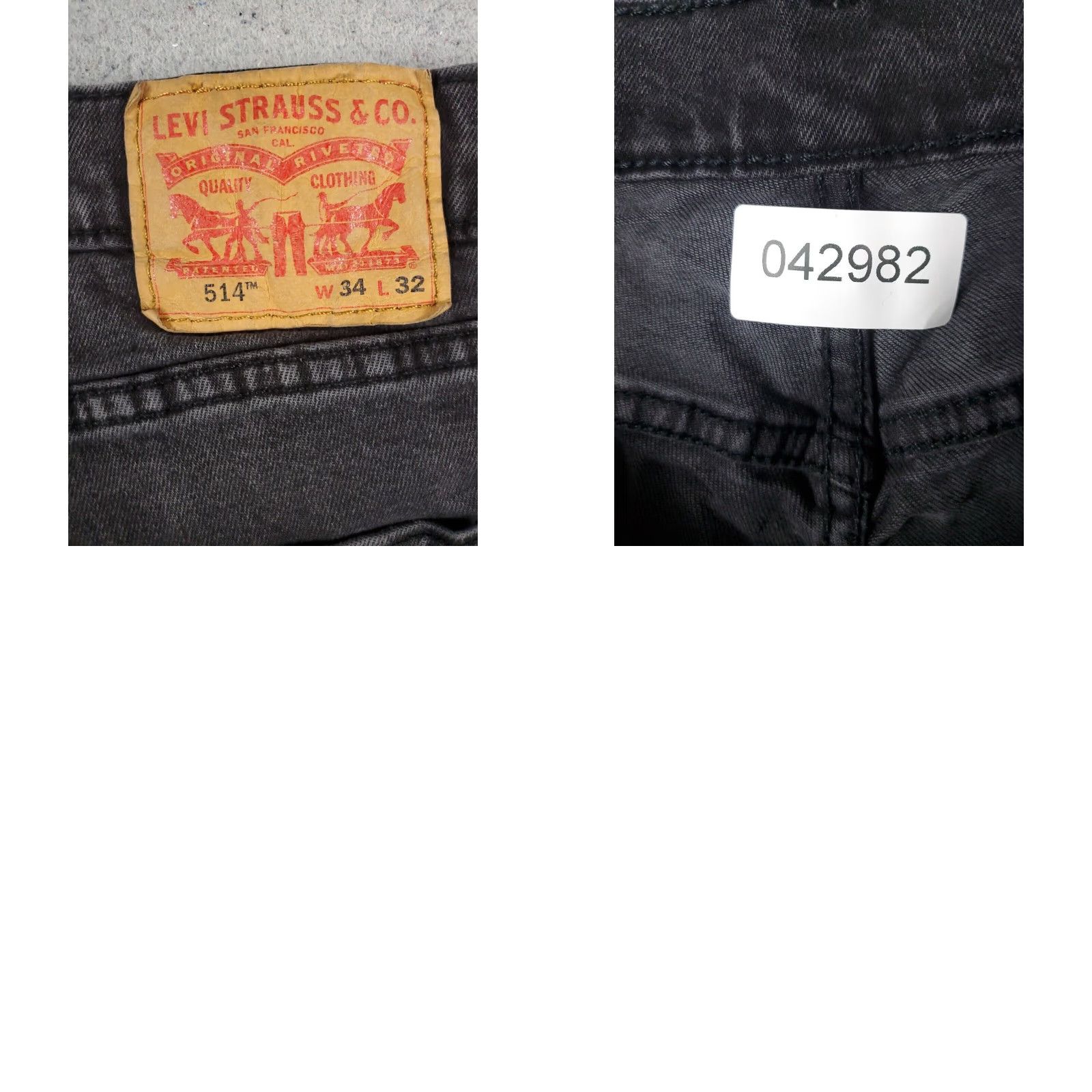 Levi's Levis 514 Jeans Mens Gray Straight Leg Regular Fit 34x29 Cotton Denim Pants Mens Size US 34 / EU 50 - 8 Thumbnail